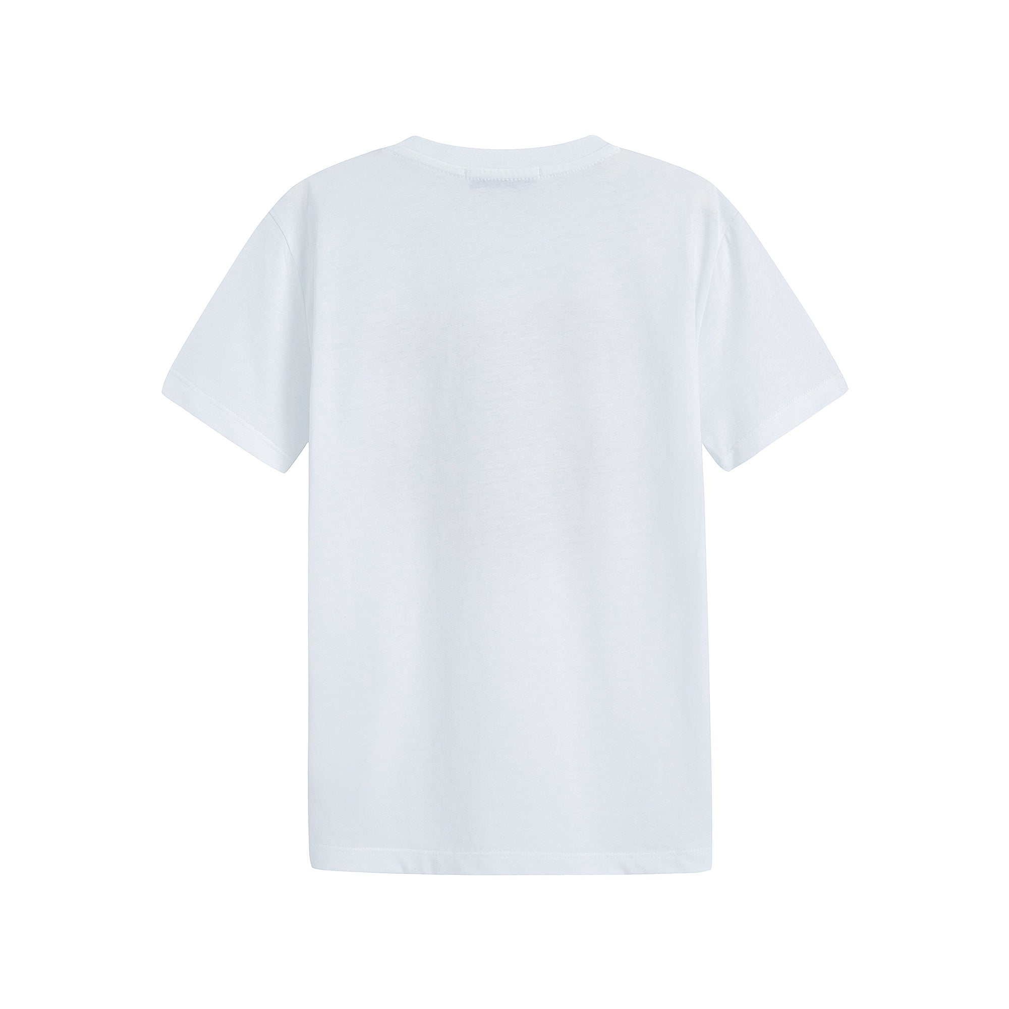 Boys & Girls White Cotton T-Shirt