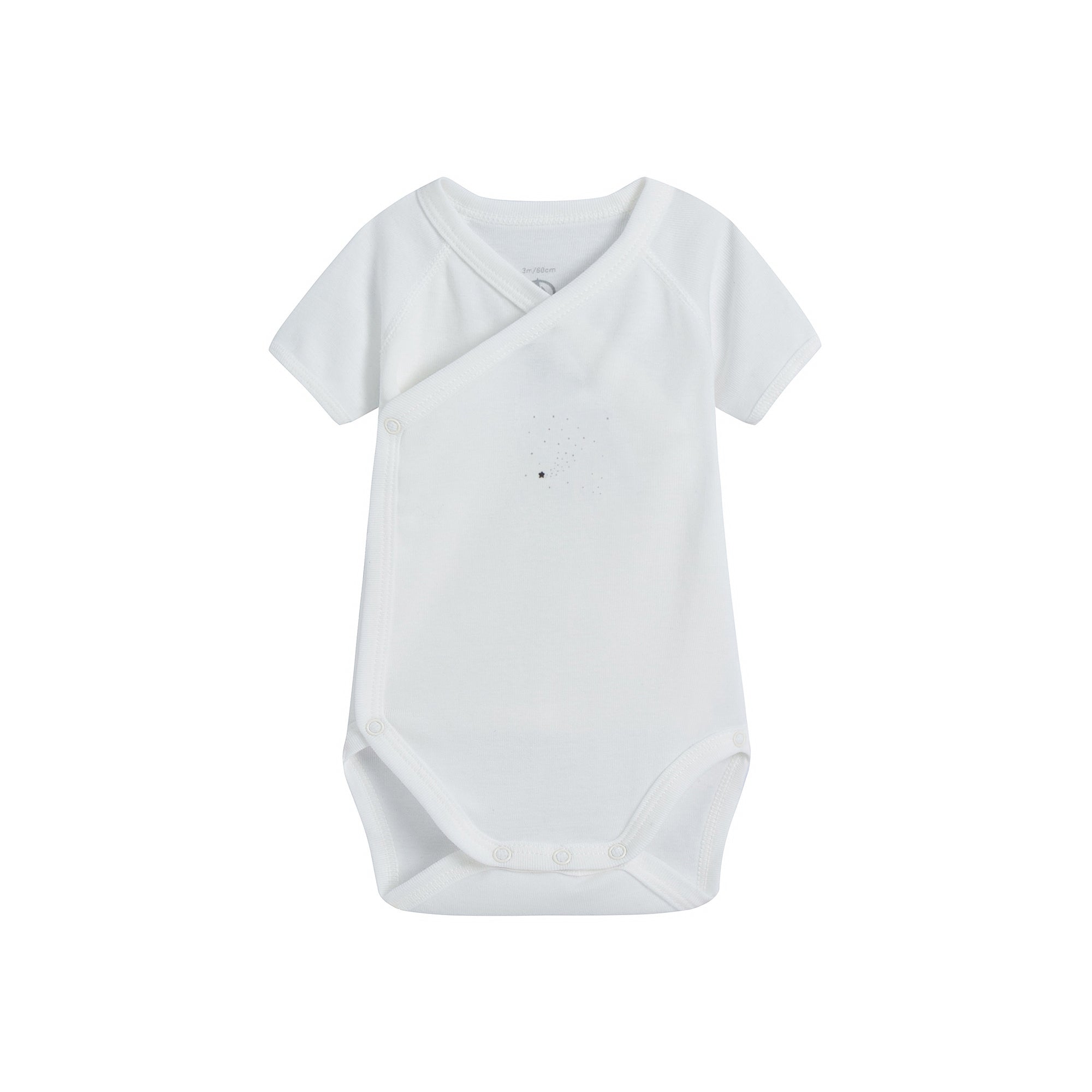 Baby Boys & Girls White Cotton Babysuit Set (5 Pack)