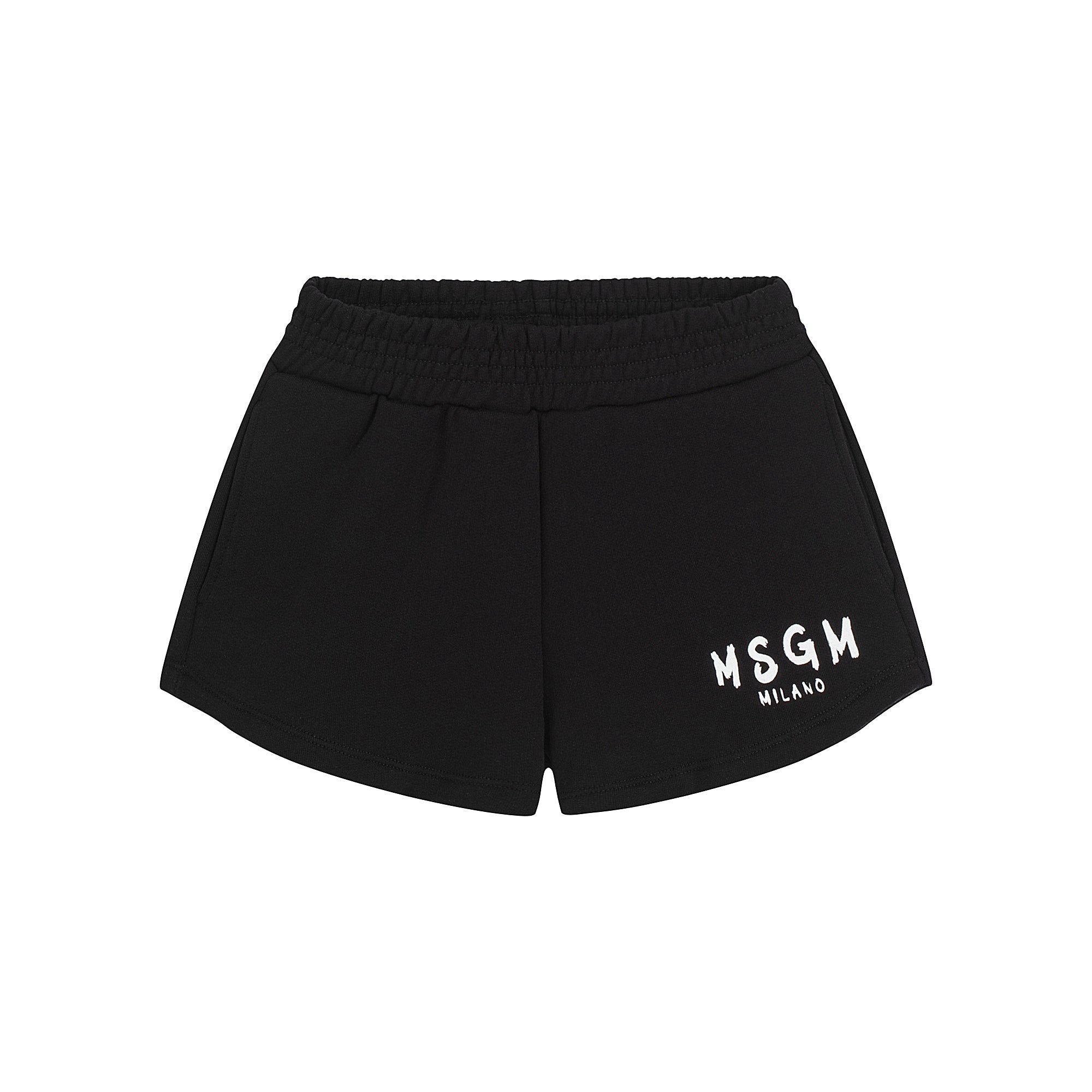 Boys & Girls Black Cotton Shorts