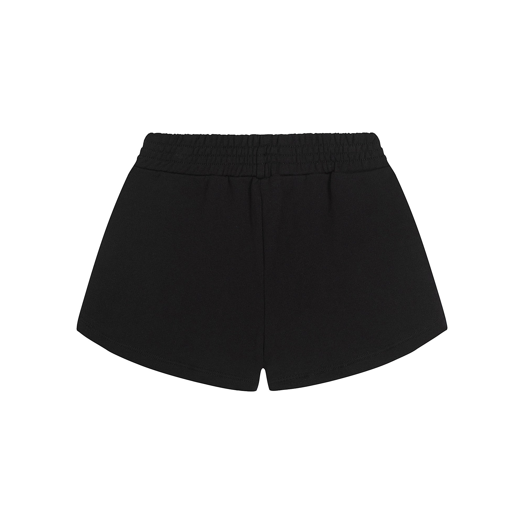 Boys & Girls Black Cotton Shorts