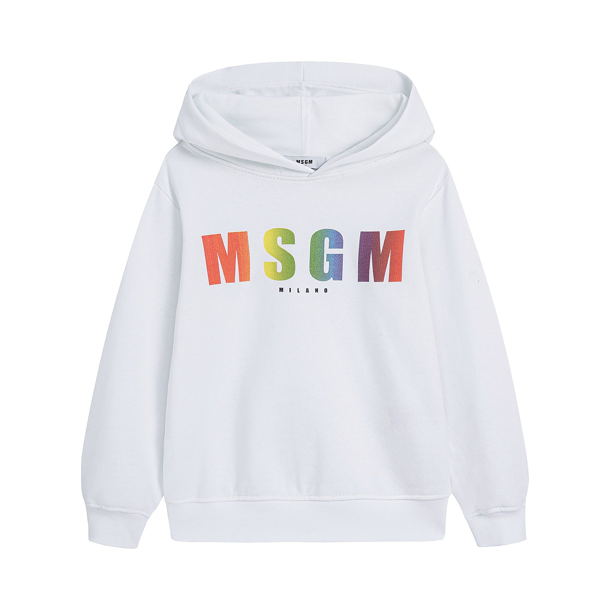 Boys & Girls White Hooded Sweatshirt