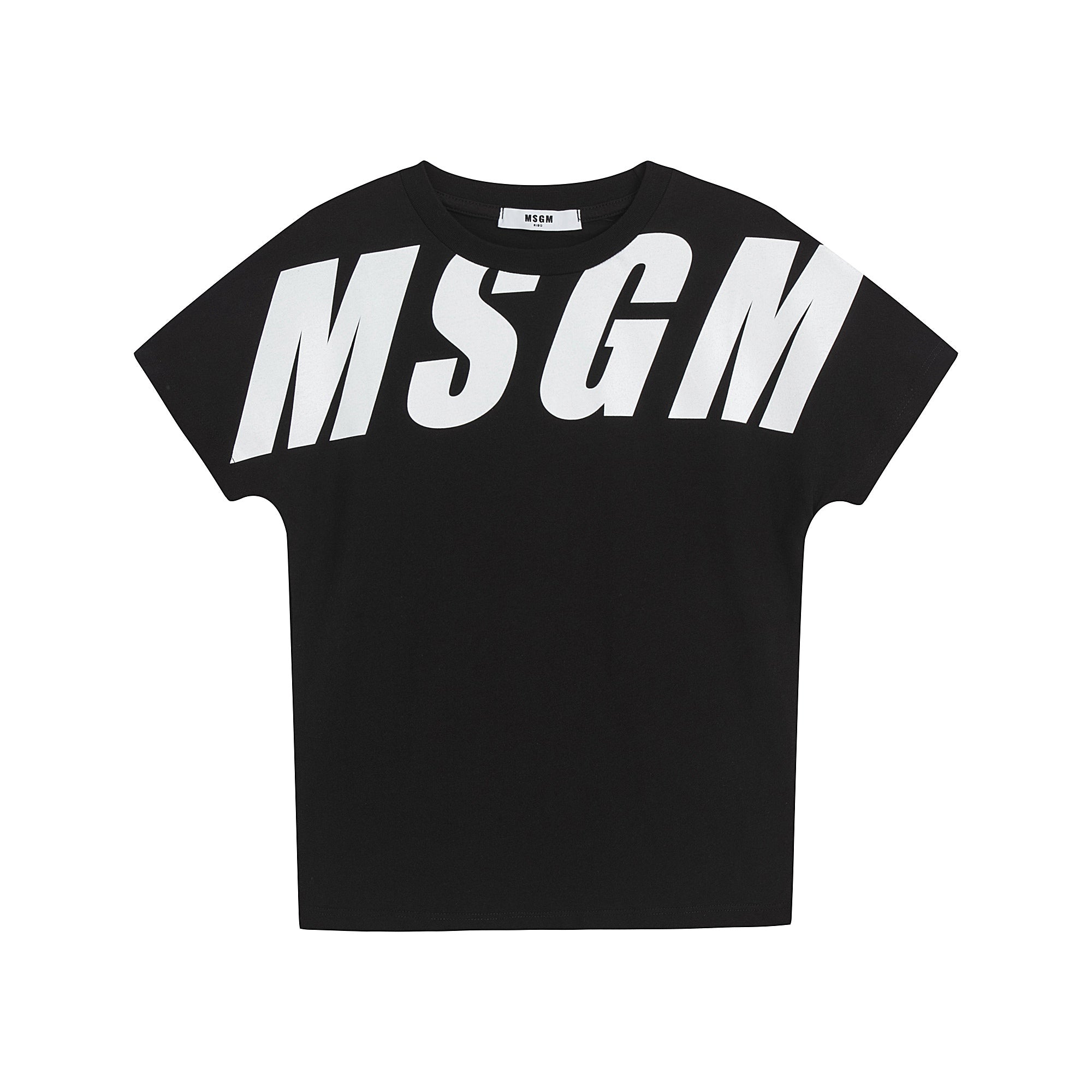 Boys & Girls Black Cotton T-Shirt