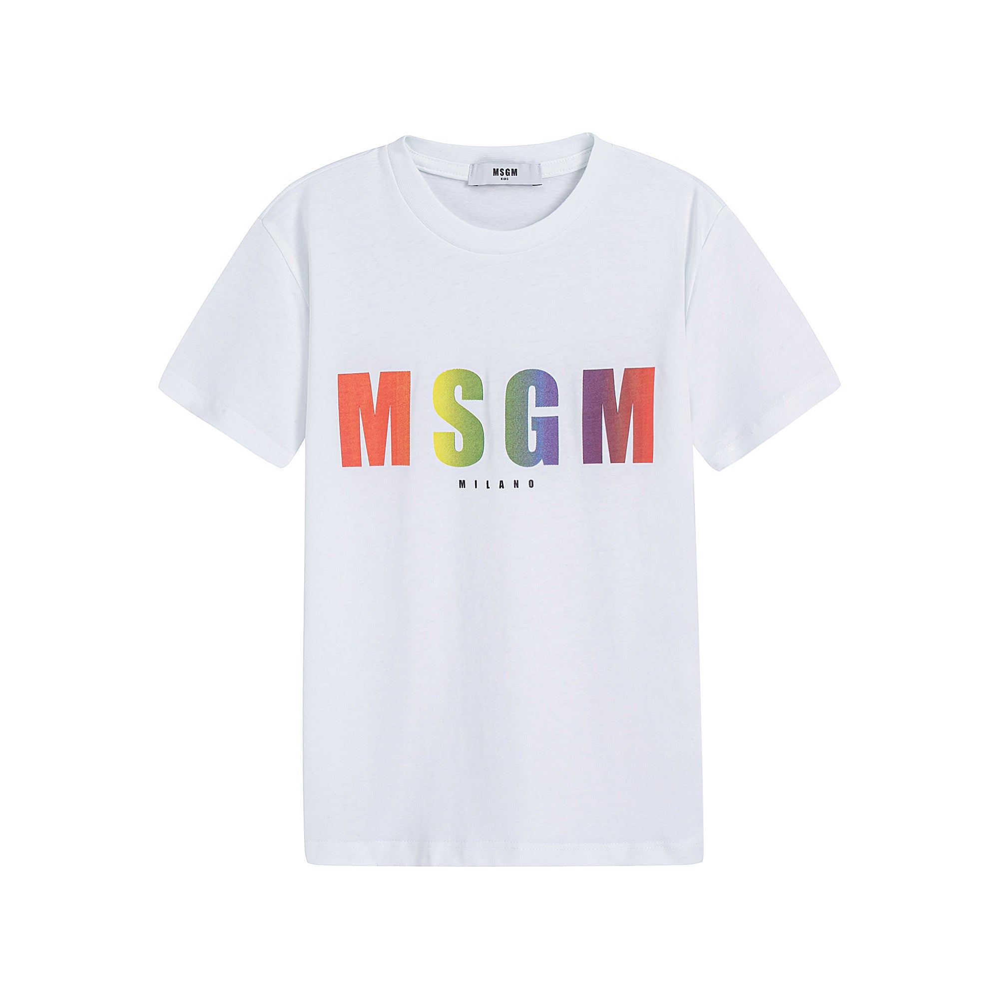 Boys & Girls White Cotton T-Shirt