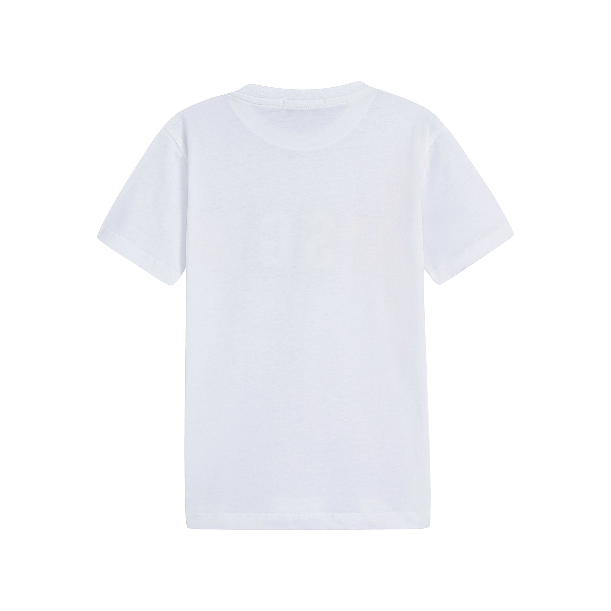 Boys & Girls White Cotton T-Shirt