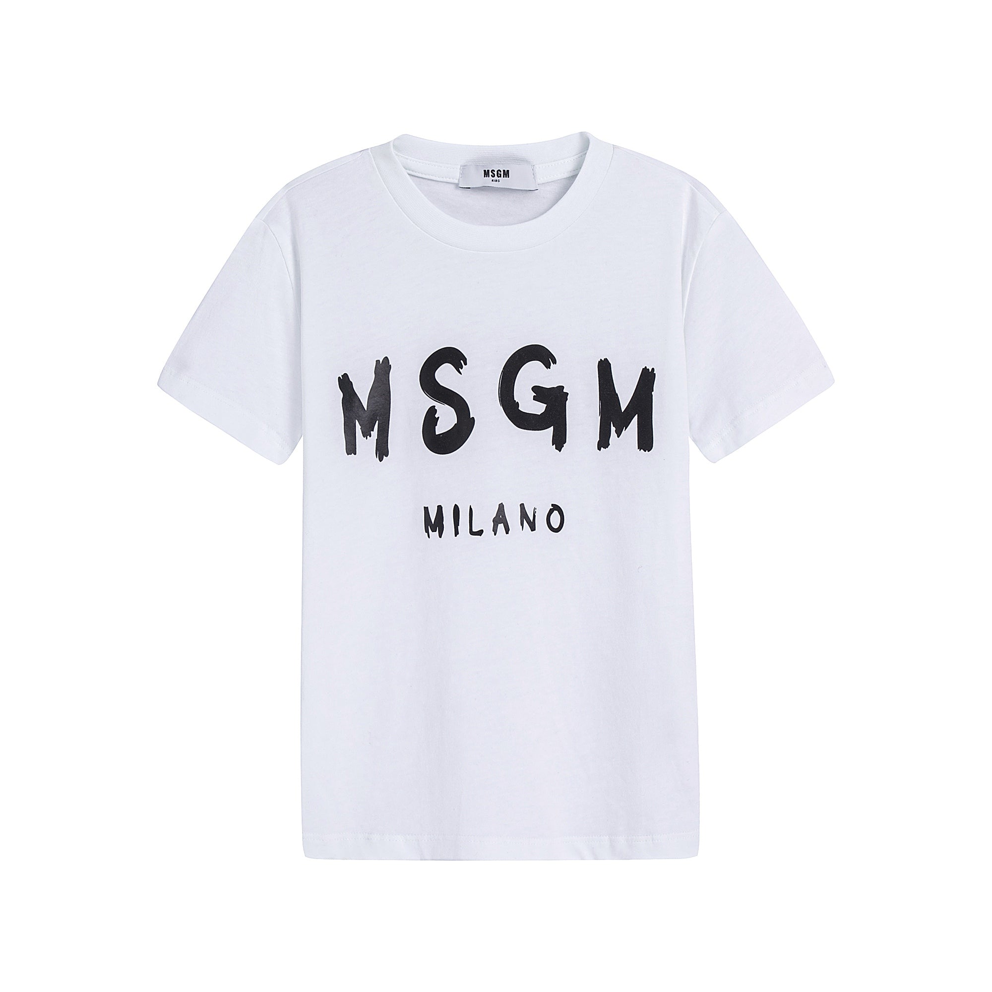 Boys & Girls White Cotton T-Shirt