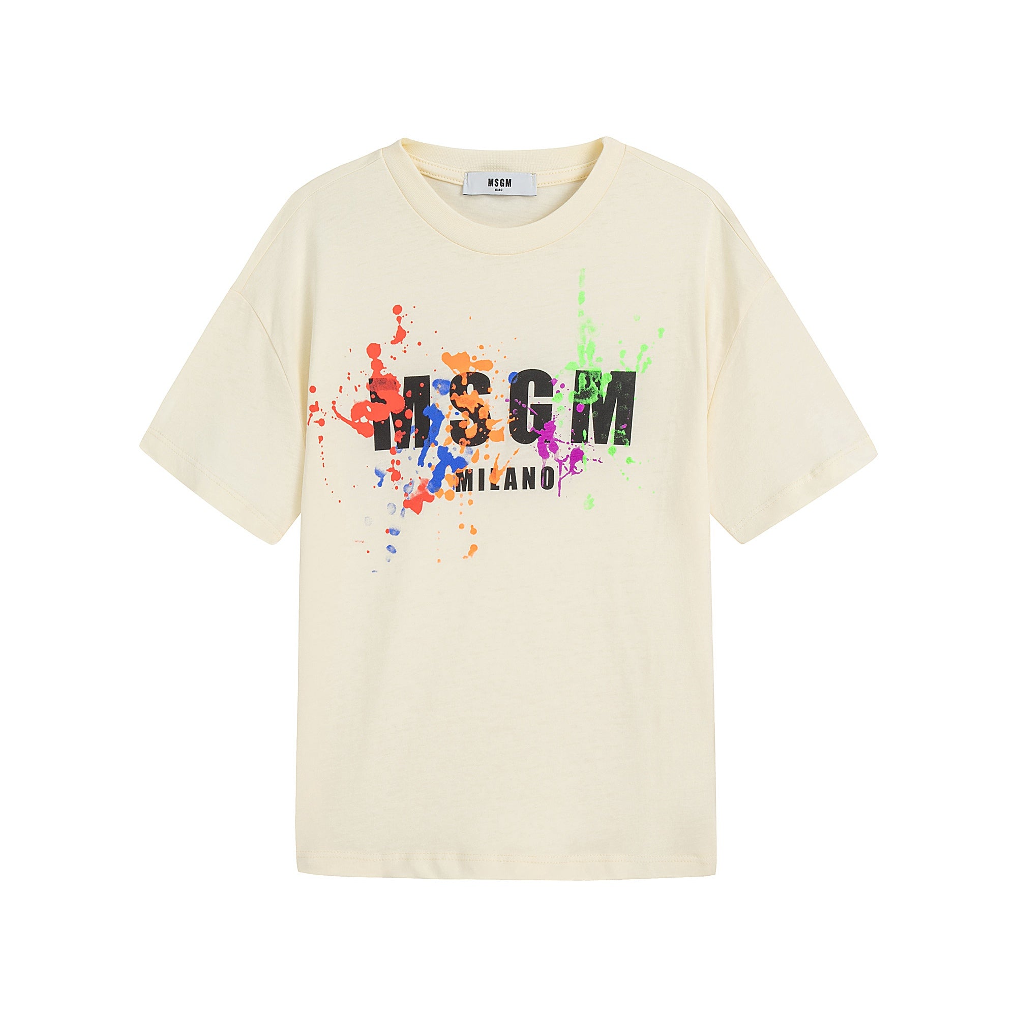 Boys & Girls Beige Cotton T-Shirt