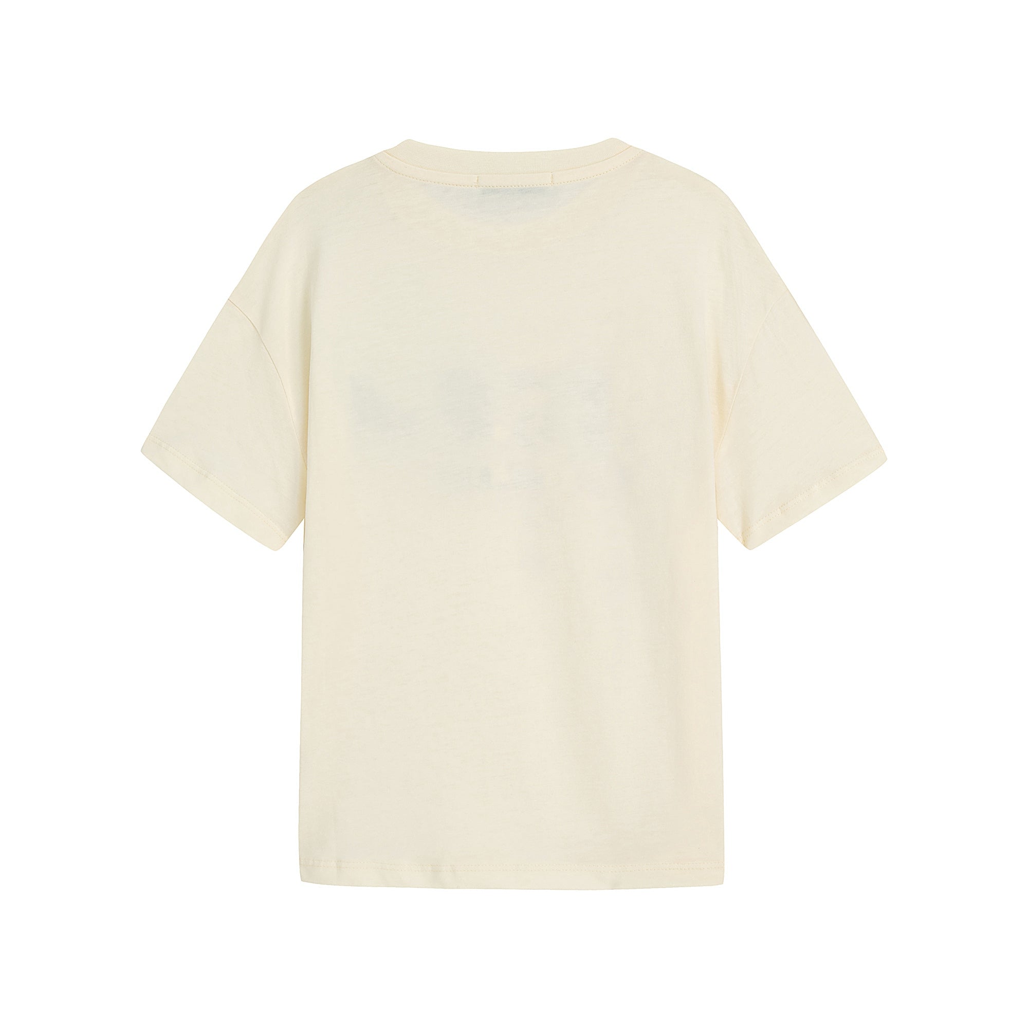 Boys & Girls Beige Cotton T-Shirt