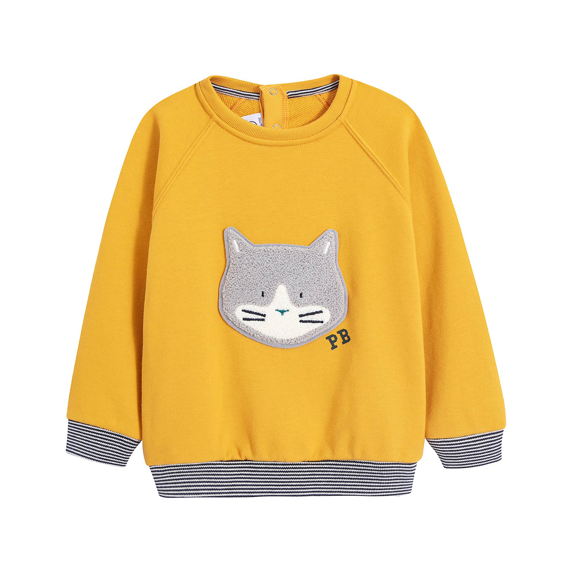 Baby Boys Yellow Cotton Sweatshirt