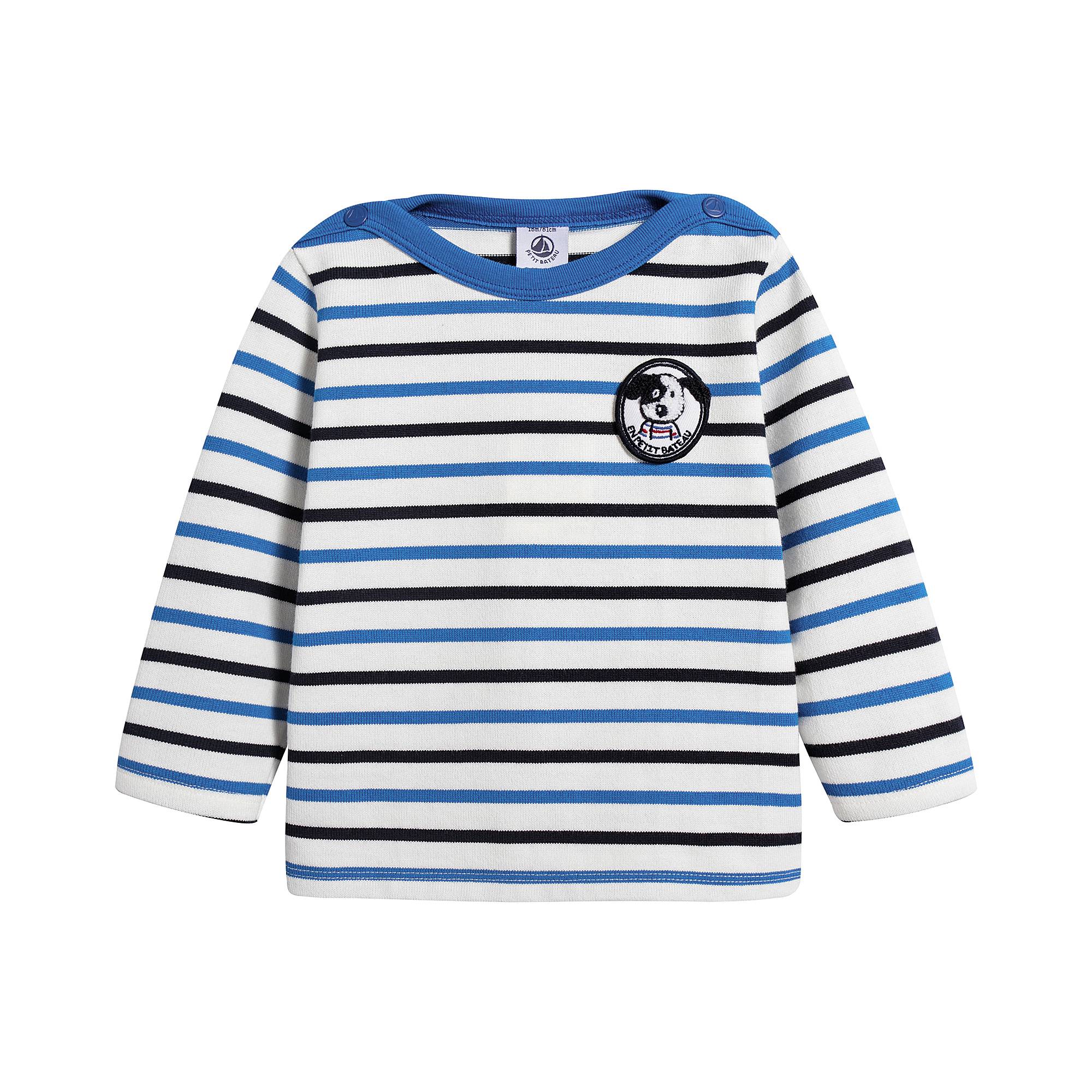 Baby Boys Blue Stripes Cotton T-Shirt