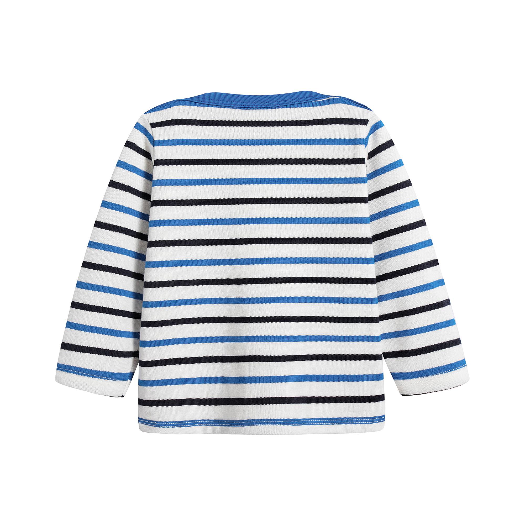 Baby Boys Blue Stripes Cotton T-Shirt