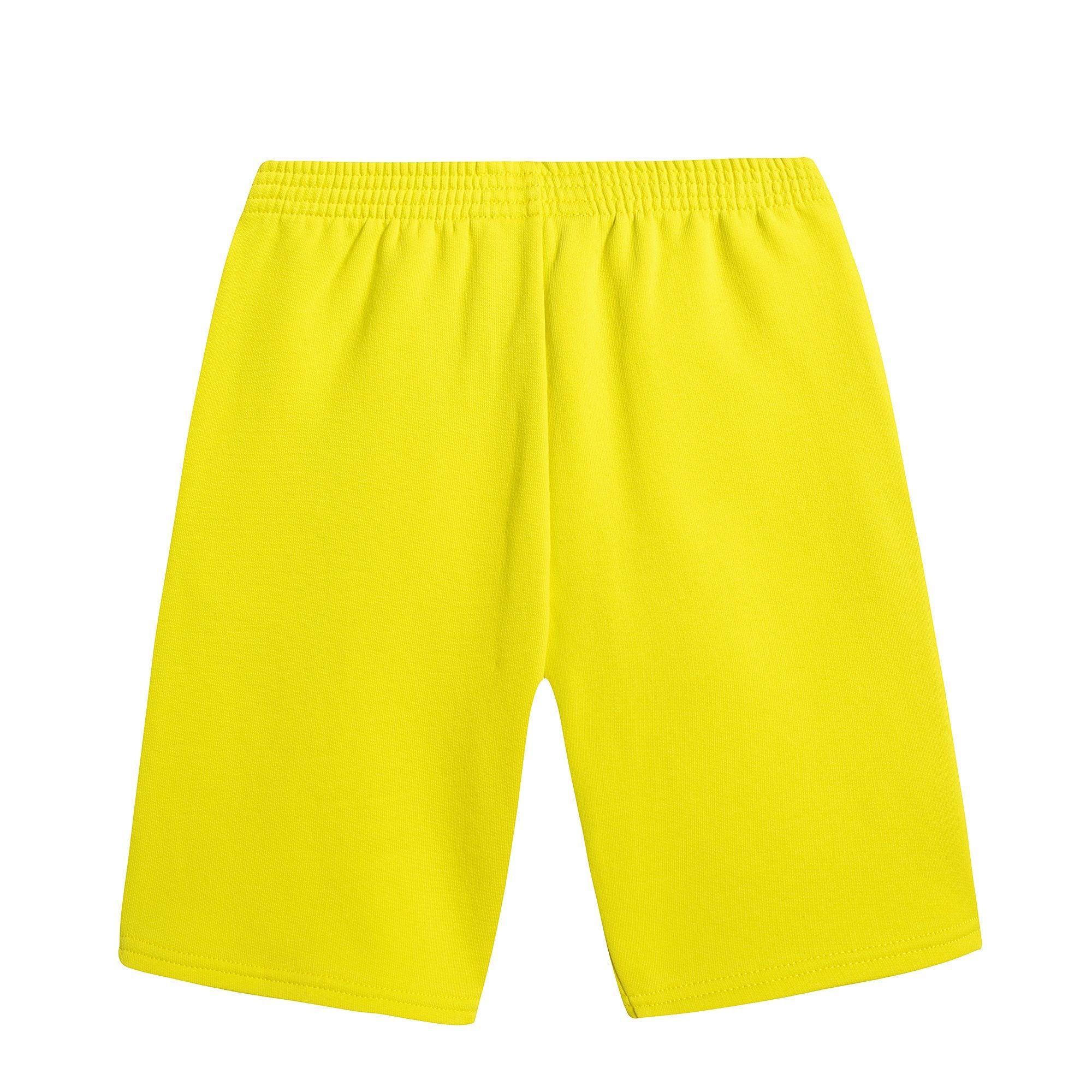 Boys & Girls Yellow Logo Cotton Shorts