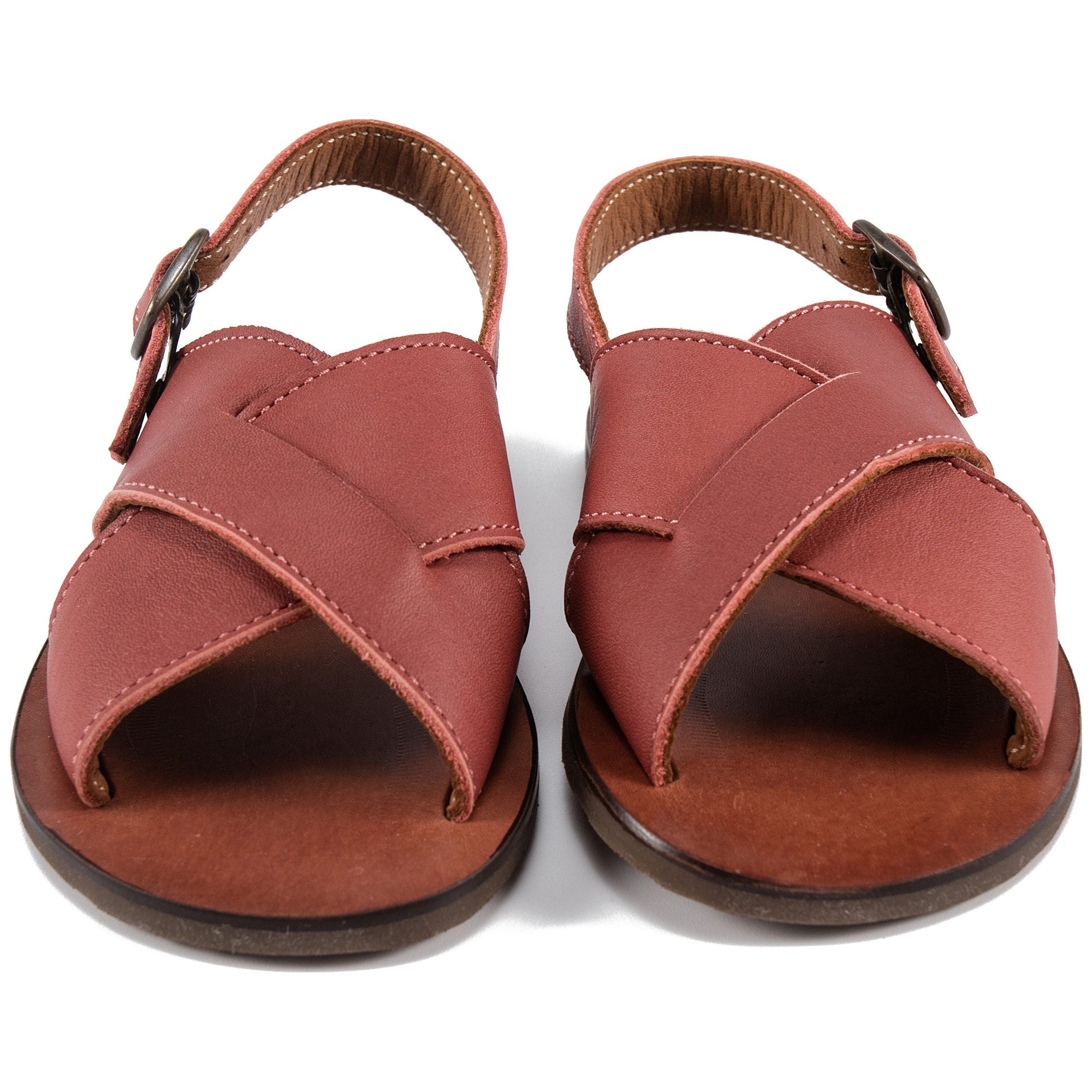 Baby Boys & Girls Red Leather Sandals