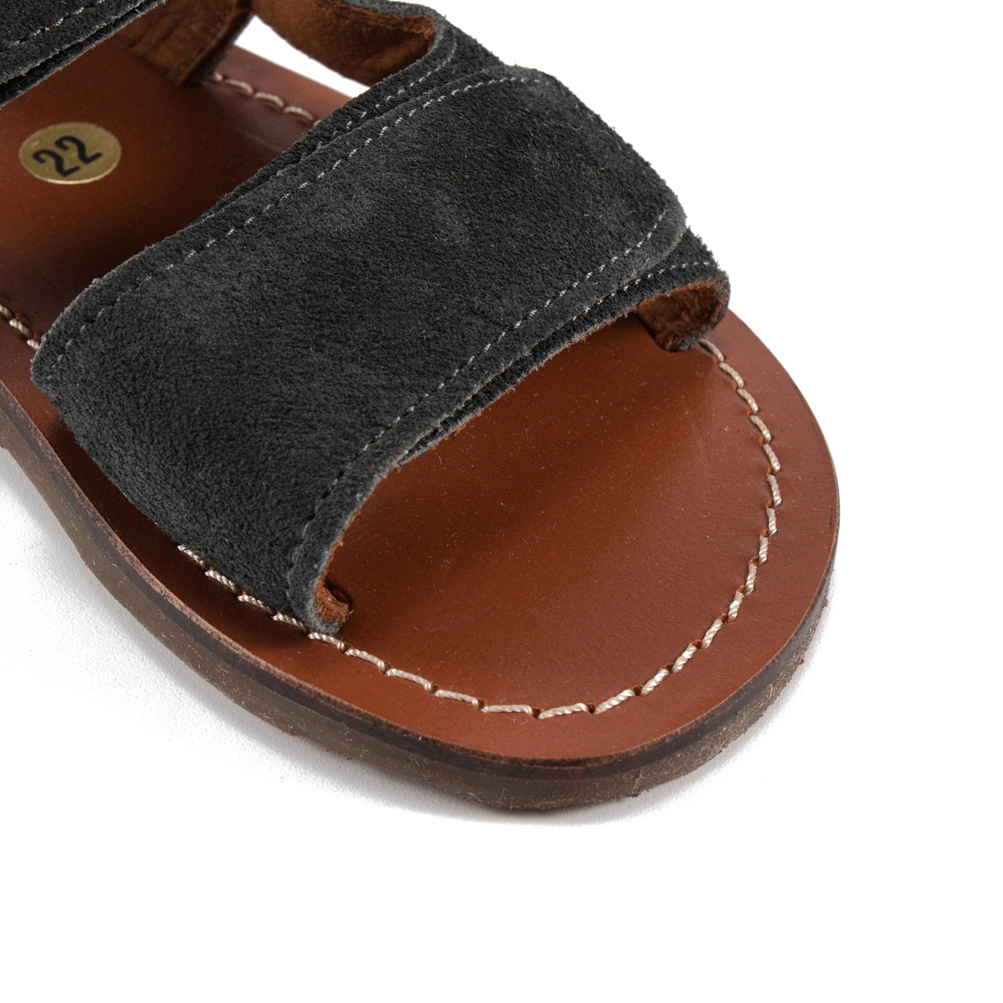 Baby Boys & Girls Black Leather Sandals