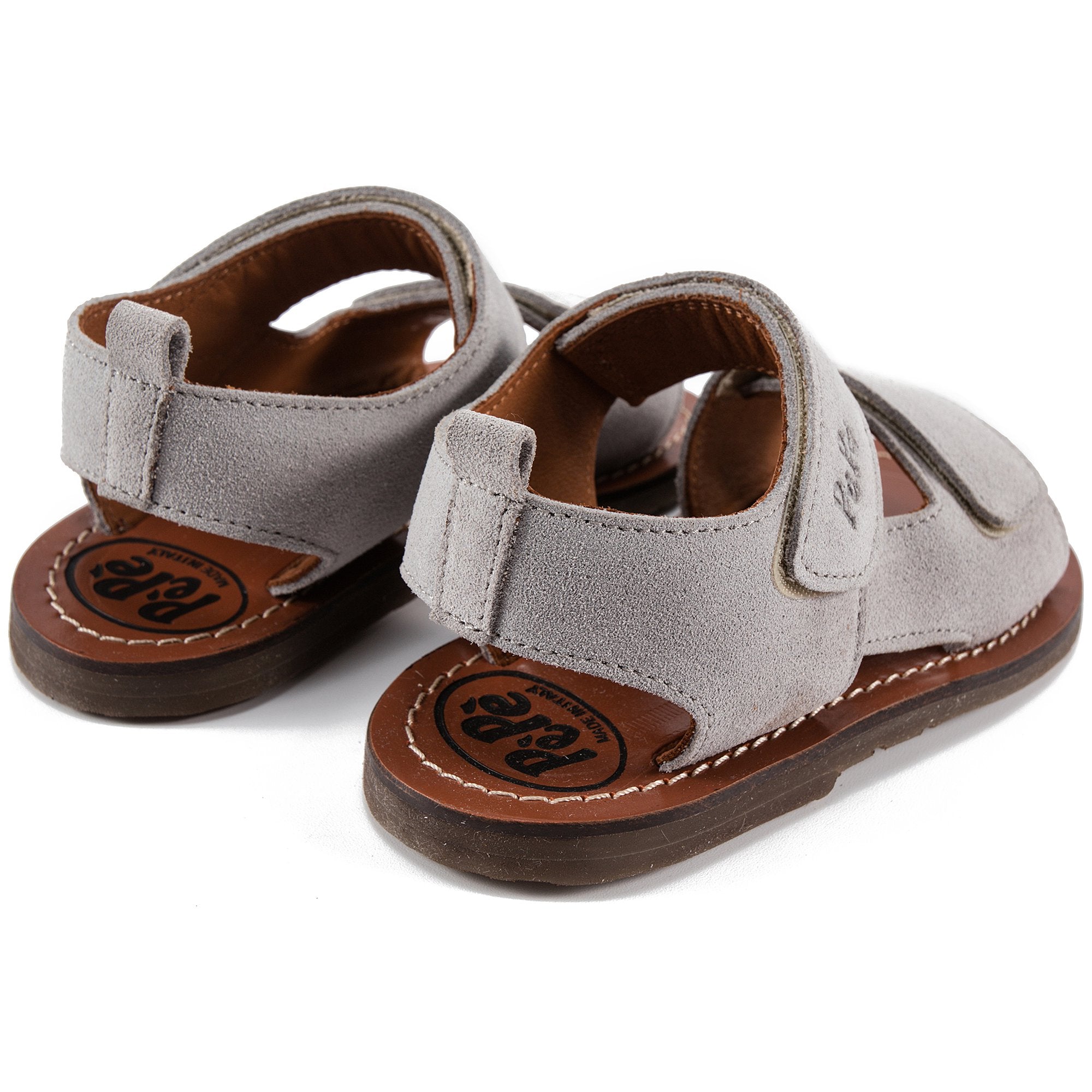 Boys & Girls Grey Leather Sandals