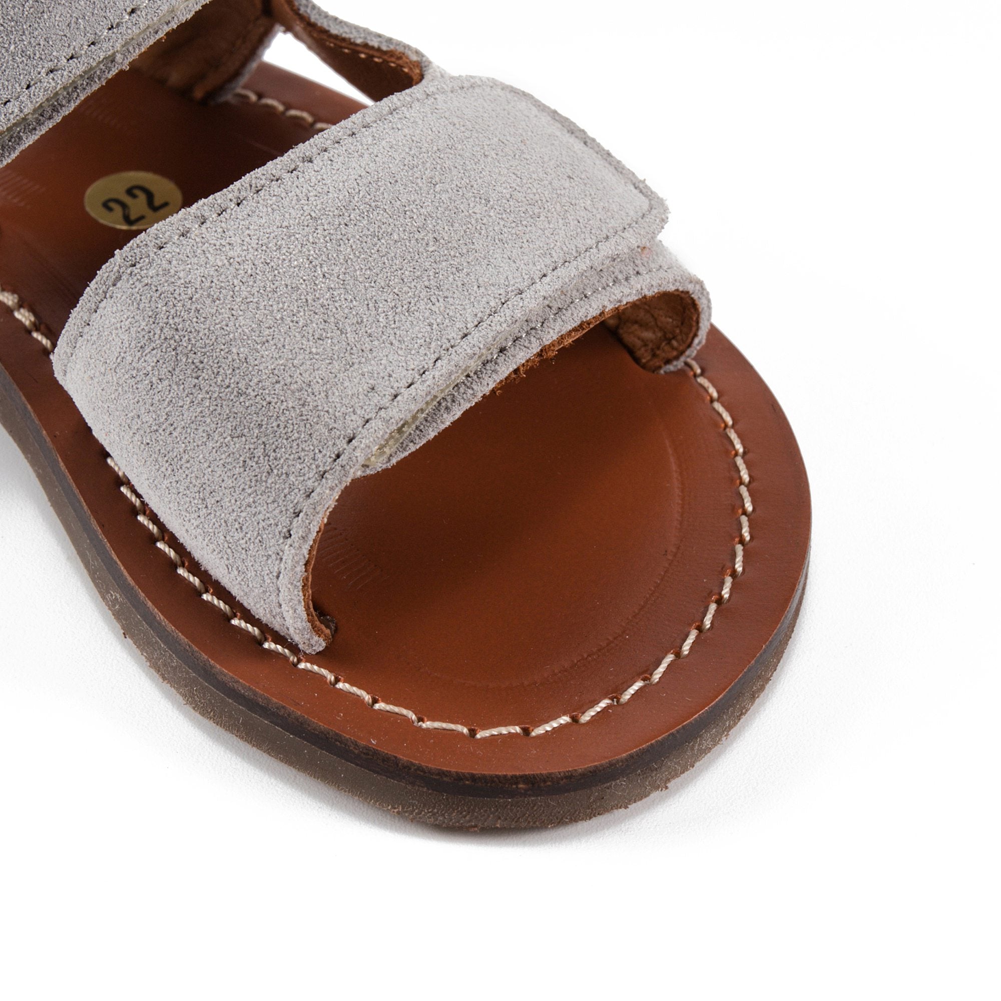 Boys & Girls Grey Leather Sandals