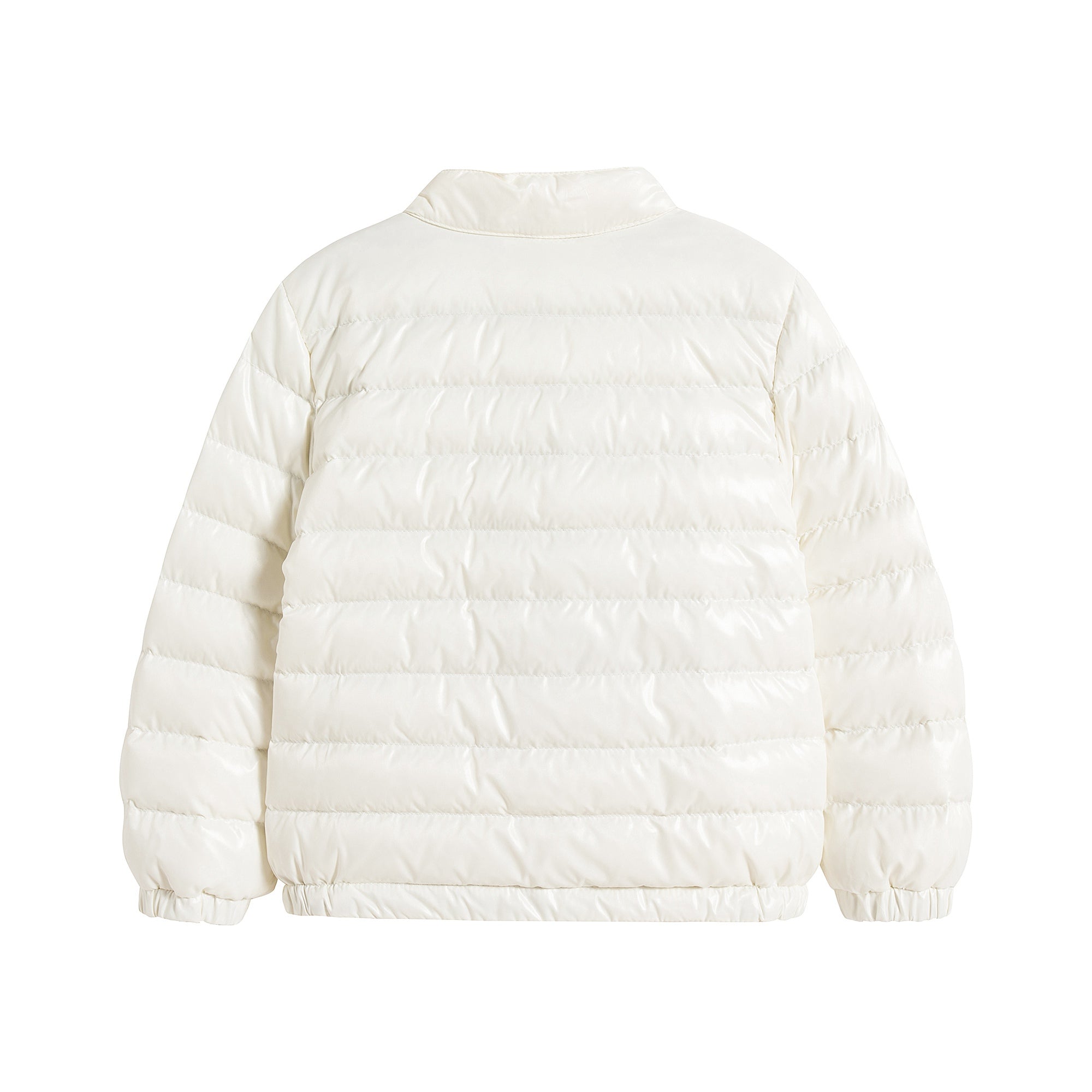 Baby Boys White 'ALIPOS BIKER' Padded Down Jacket