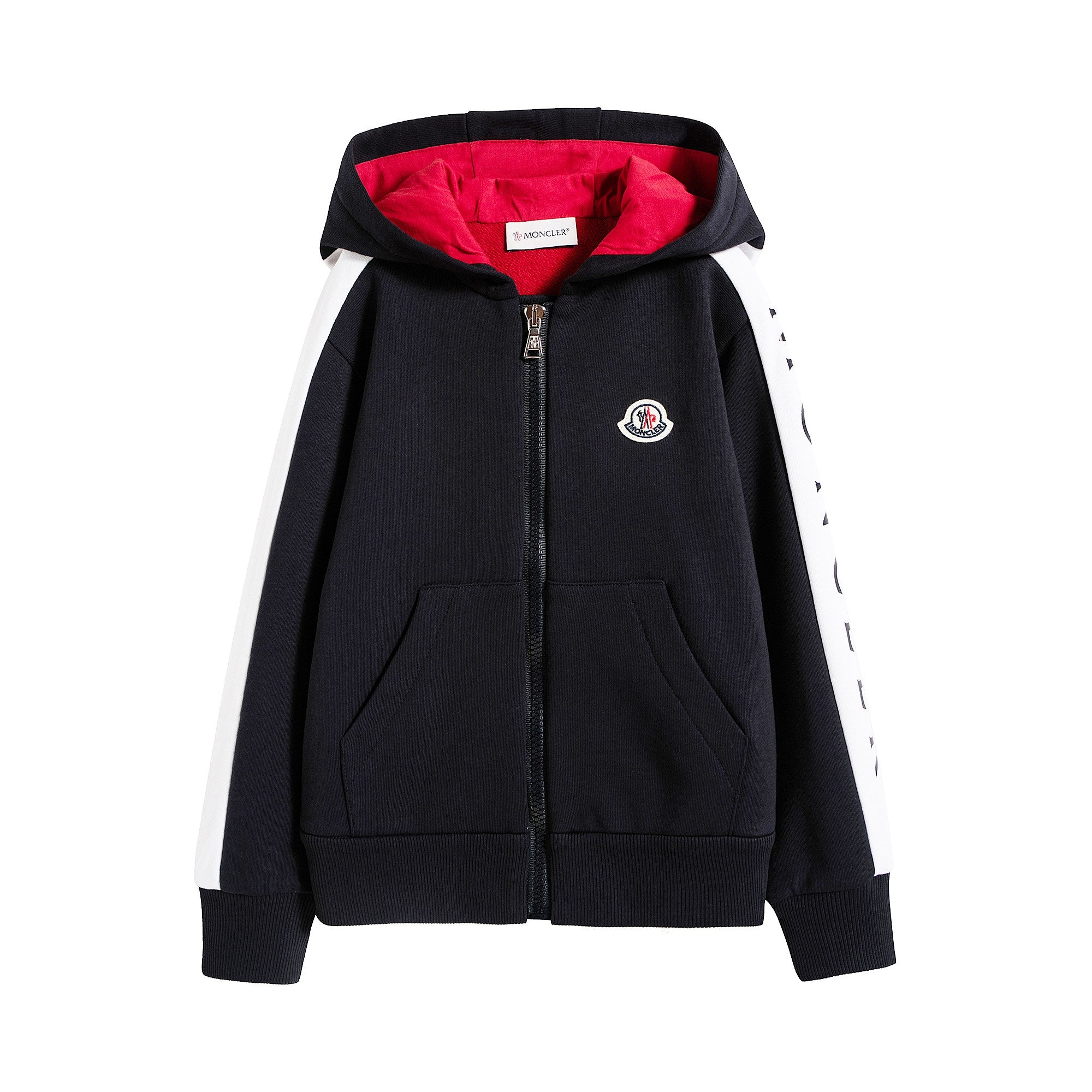 Boys Navy Hooded Zip-Up Top