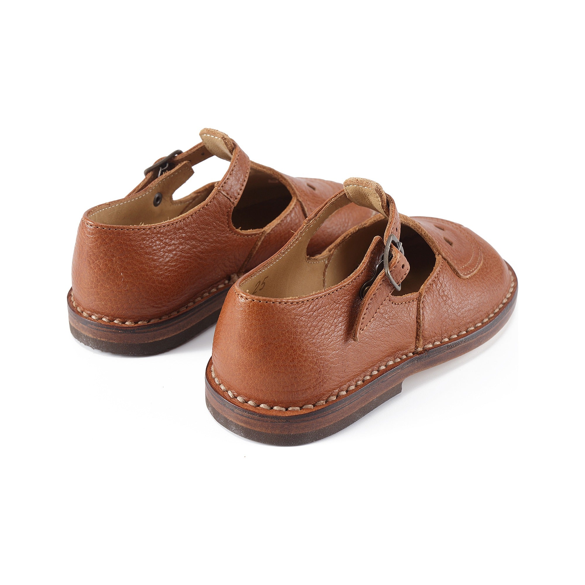 Baby Boys & Girls Brown Leather Shoes