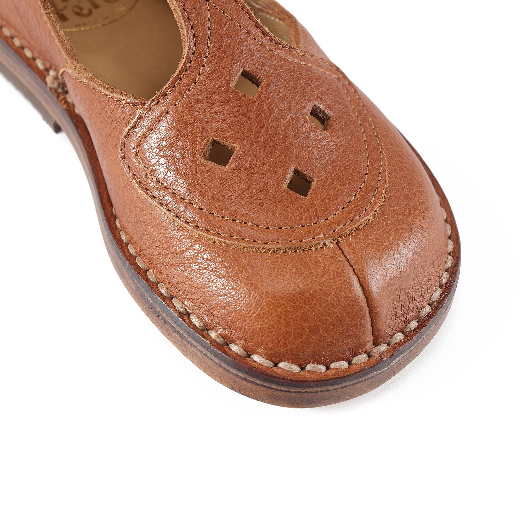 Baby Boys & Girls Brown Leather Shoes