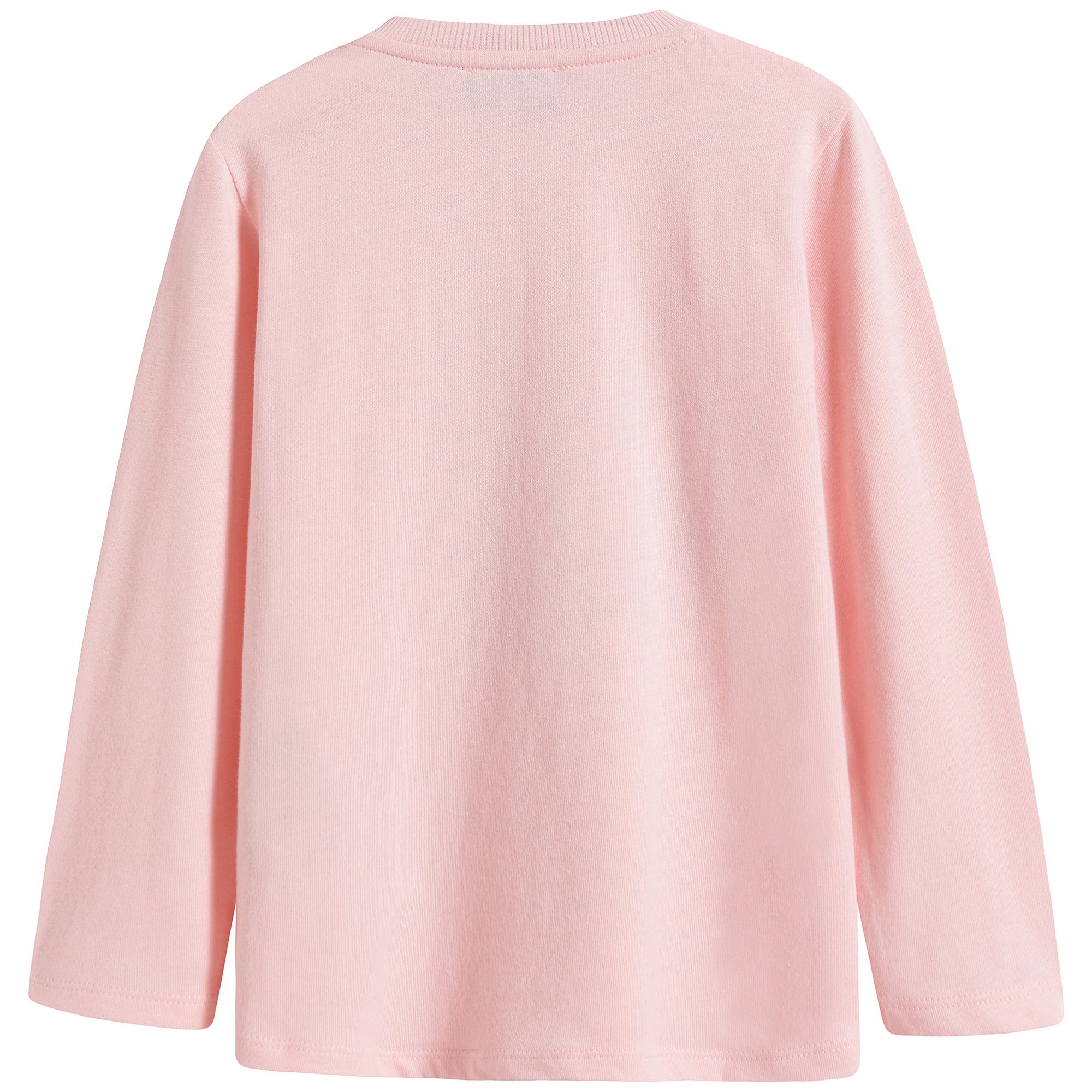 Baby Boys & Girls Pink Print Cotton Long Sleeves T-Shirt