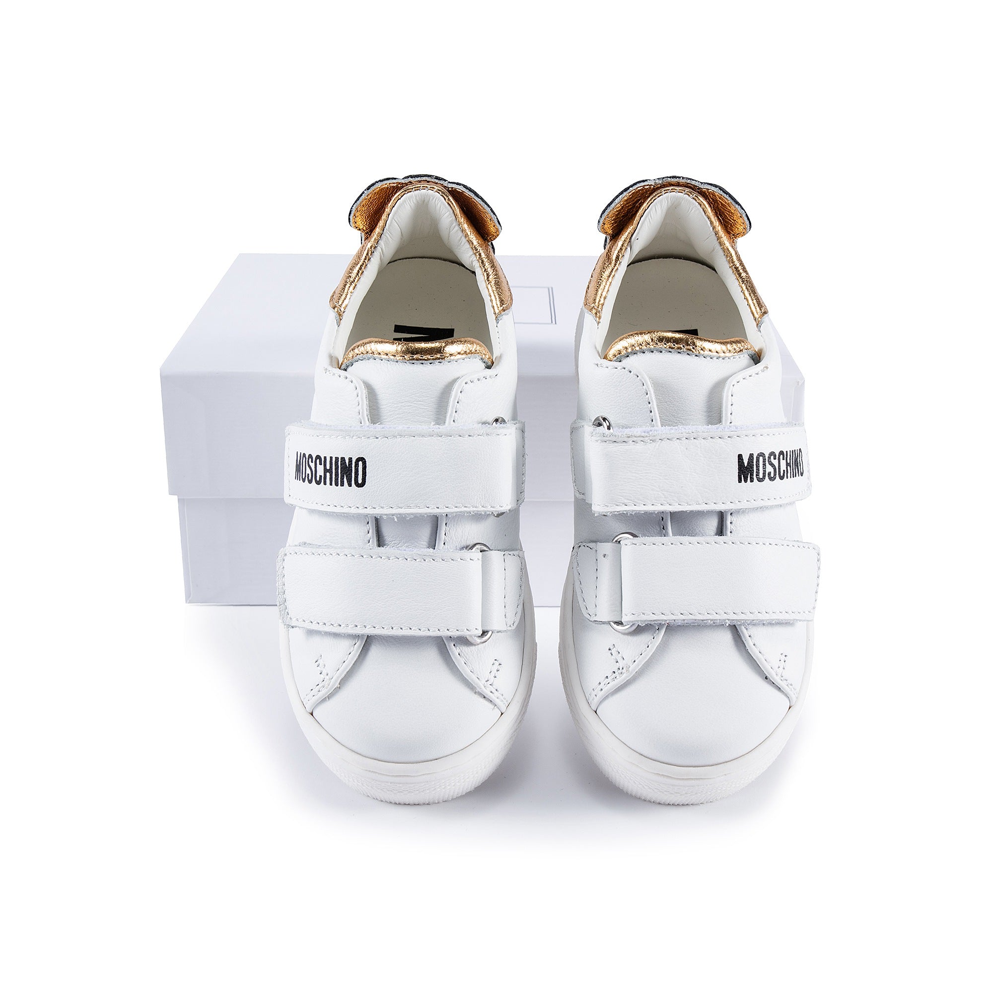 Boys & Girls Gold Patch Teddy Sneakers