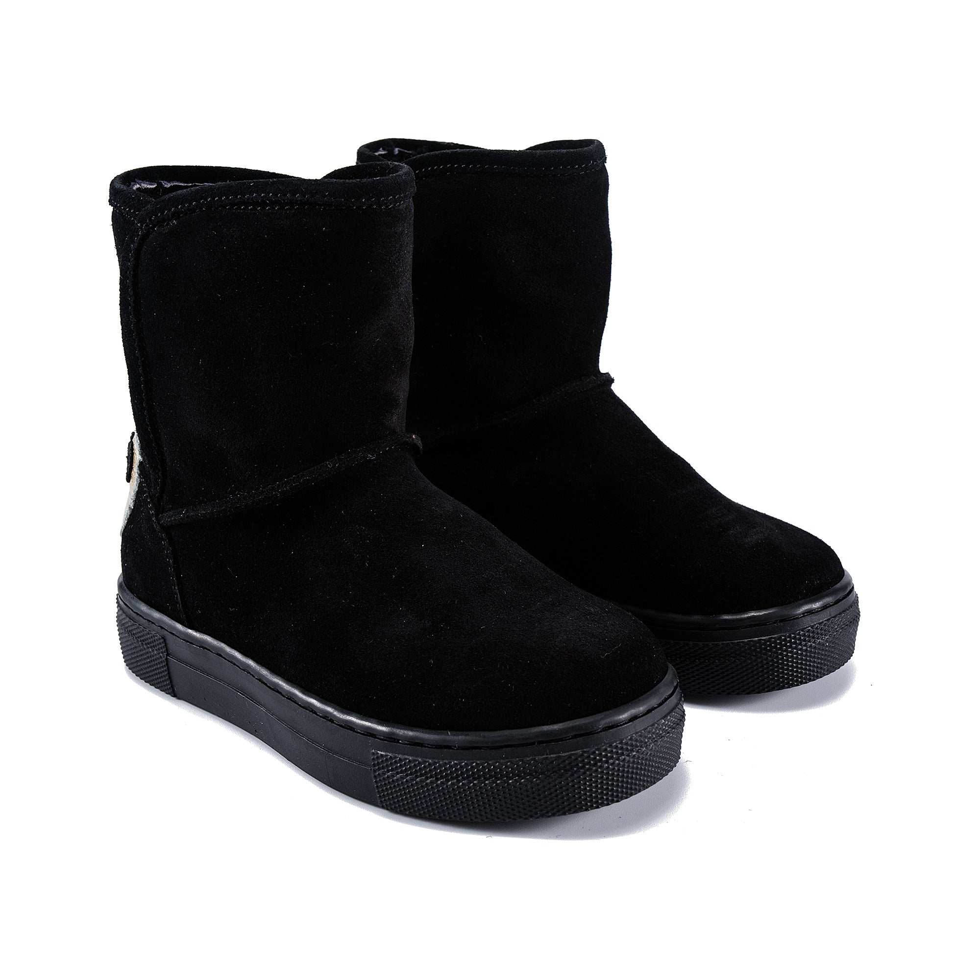 Girls Black Logo Ankle Boots