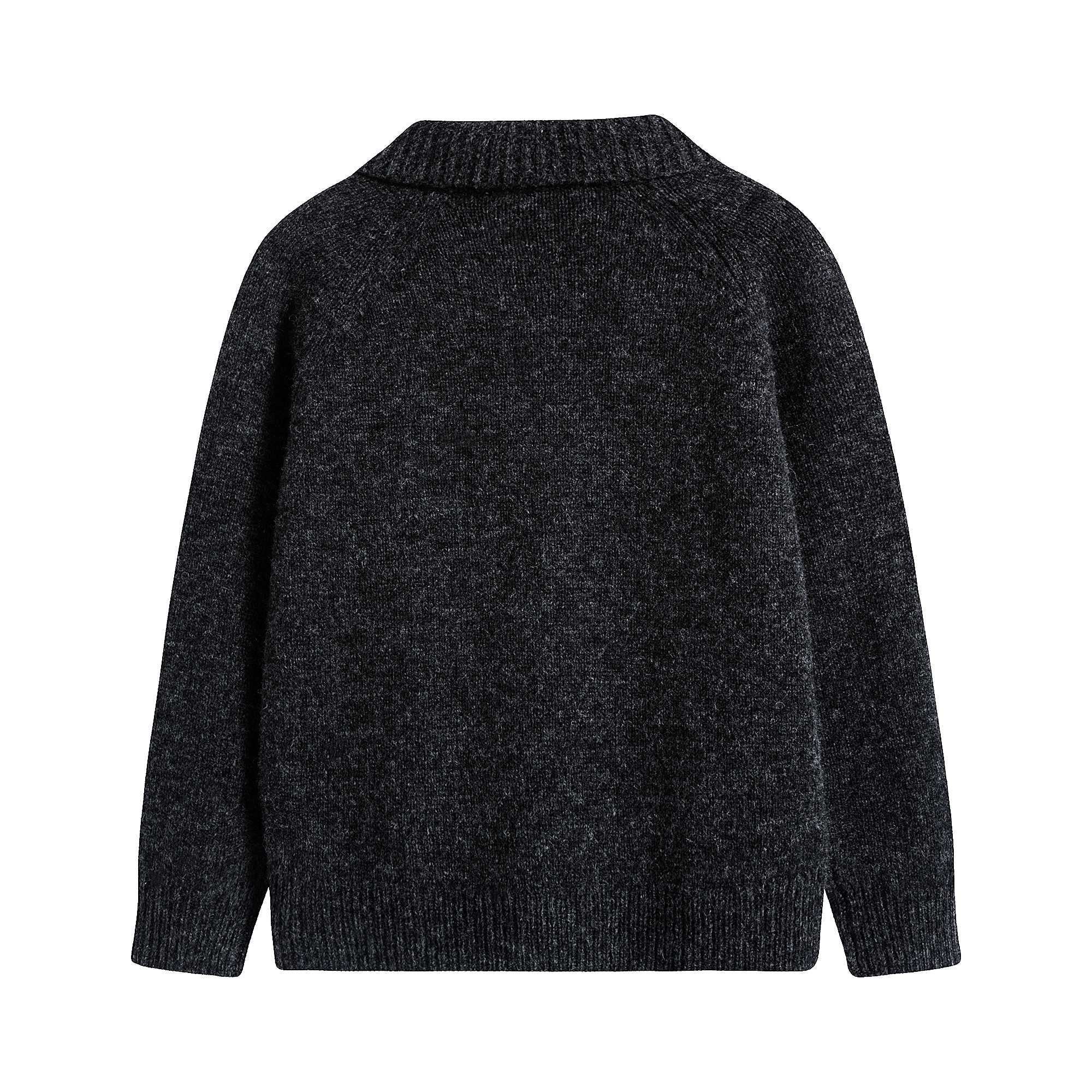 Boys & Girls Dark Grey Merino Wool Cardigan