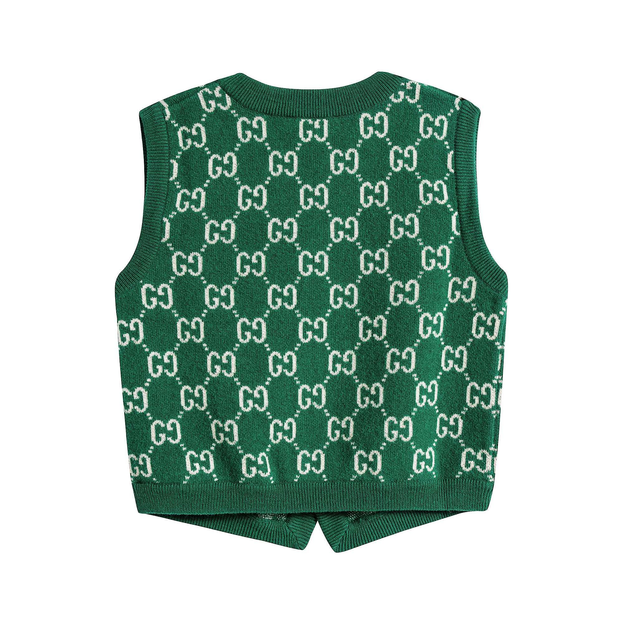 Boys & Girls Green GG Knit Vest