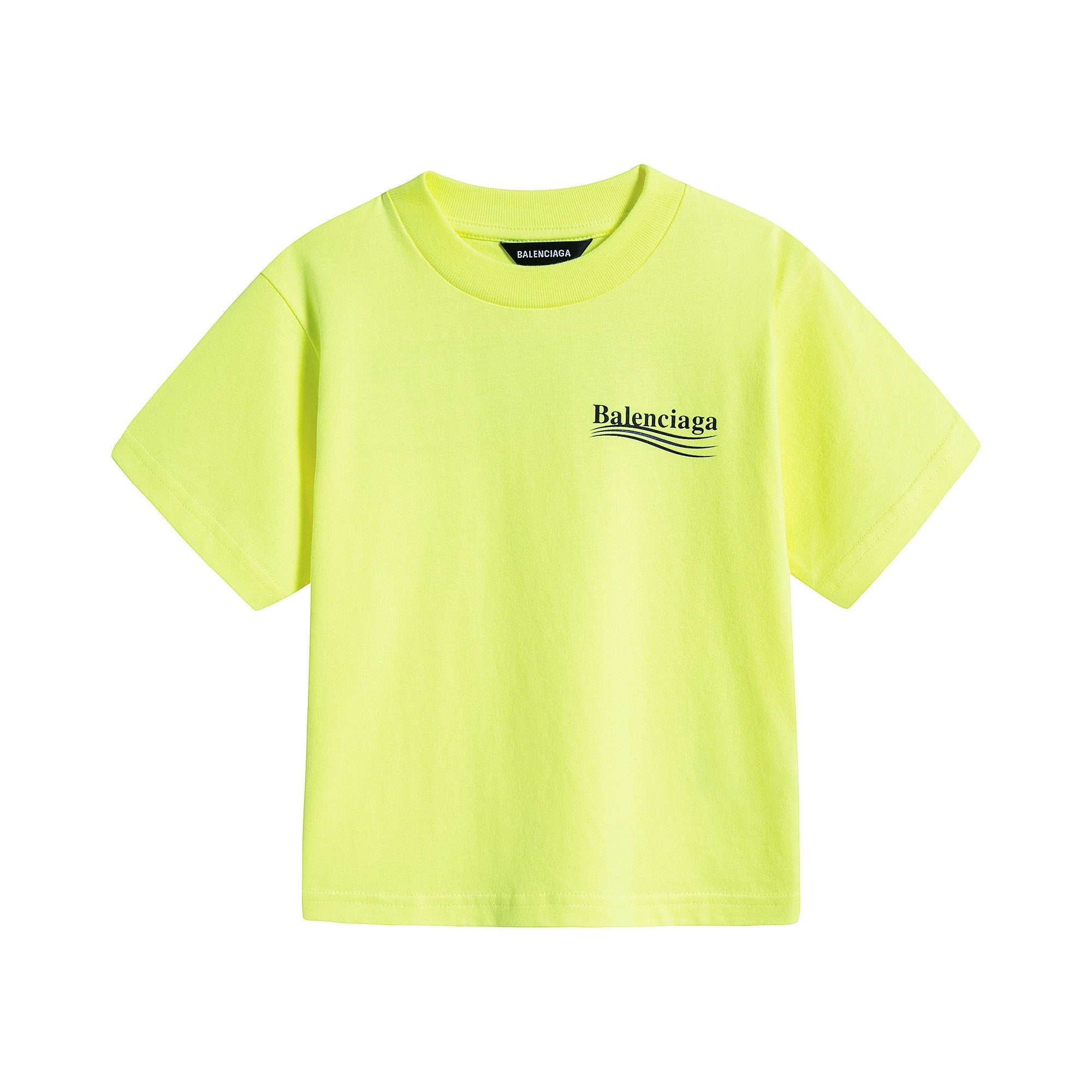 Boys & Girls Yellow Logo Cotton T-Shirt