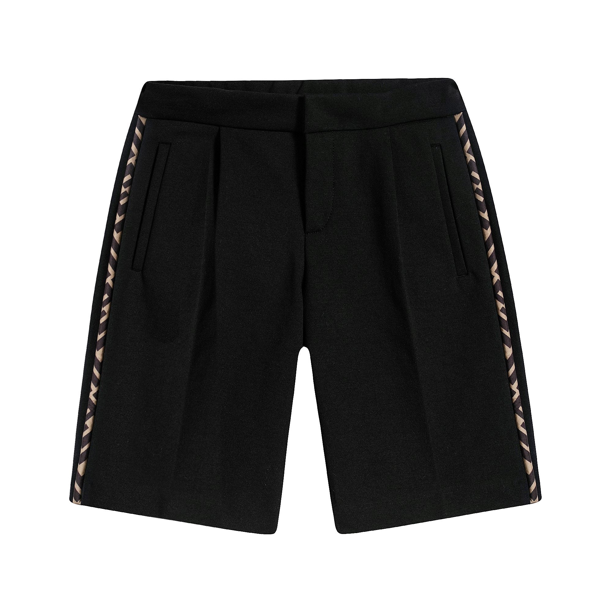 Boys & Girls Black Cotton Shorts