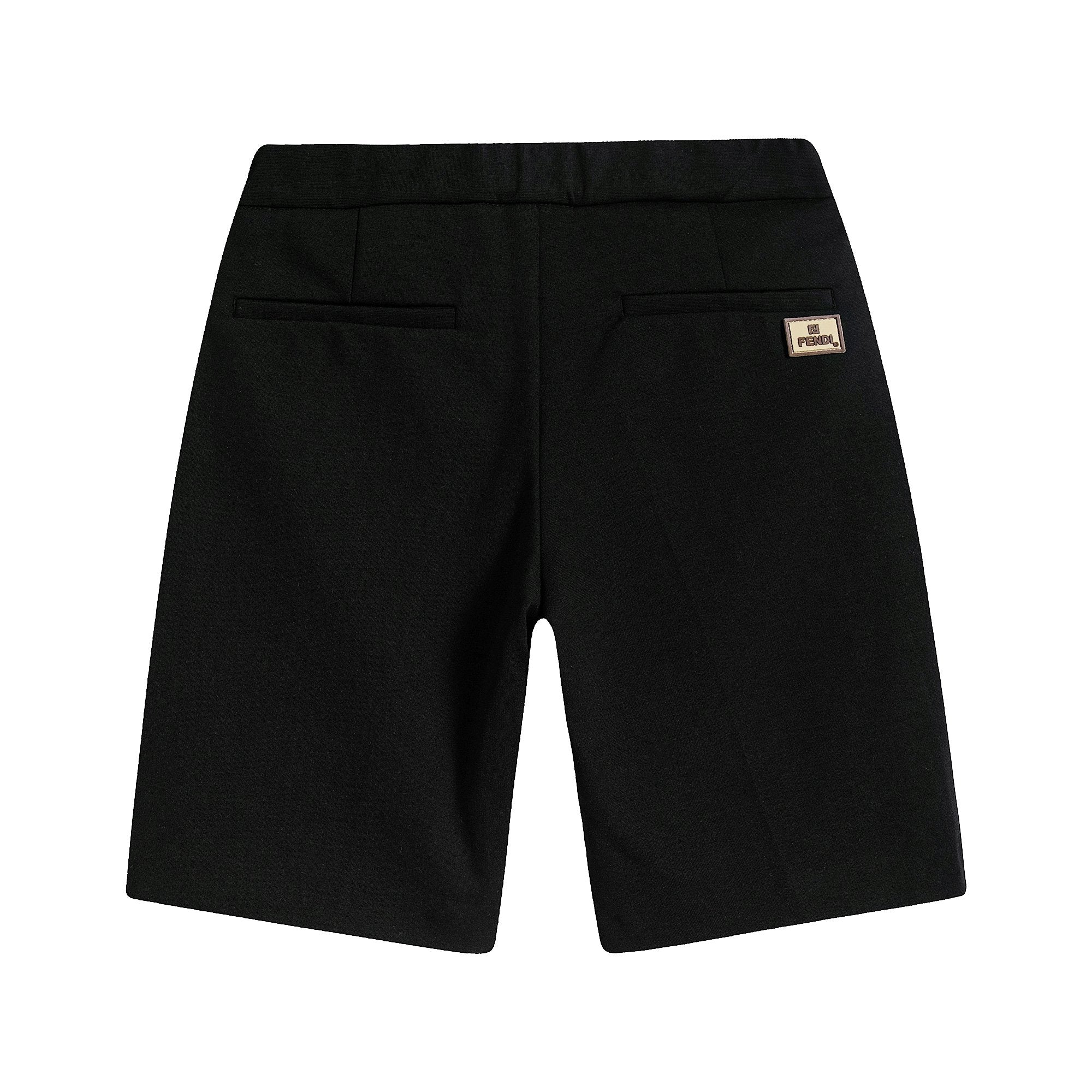 Boys & Girls Black Cotton Shorts