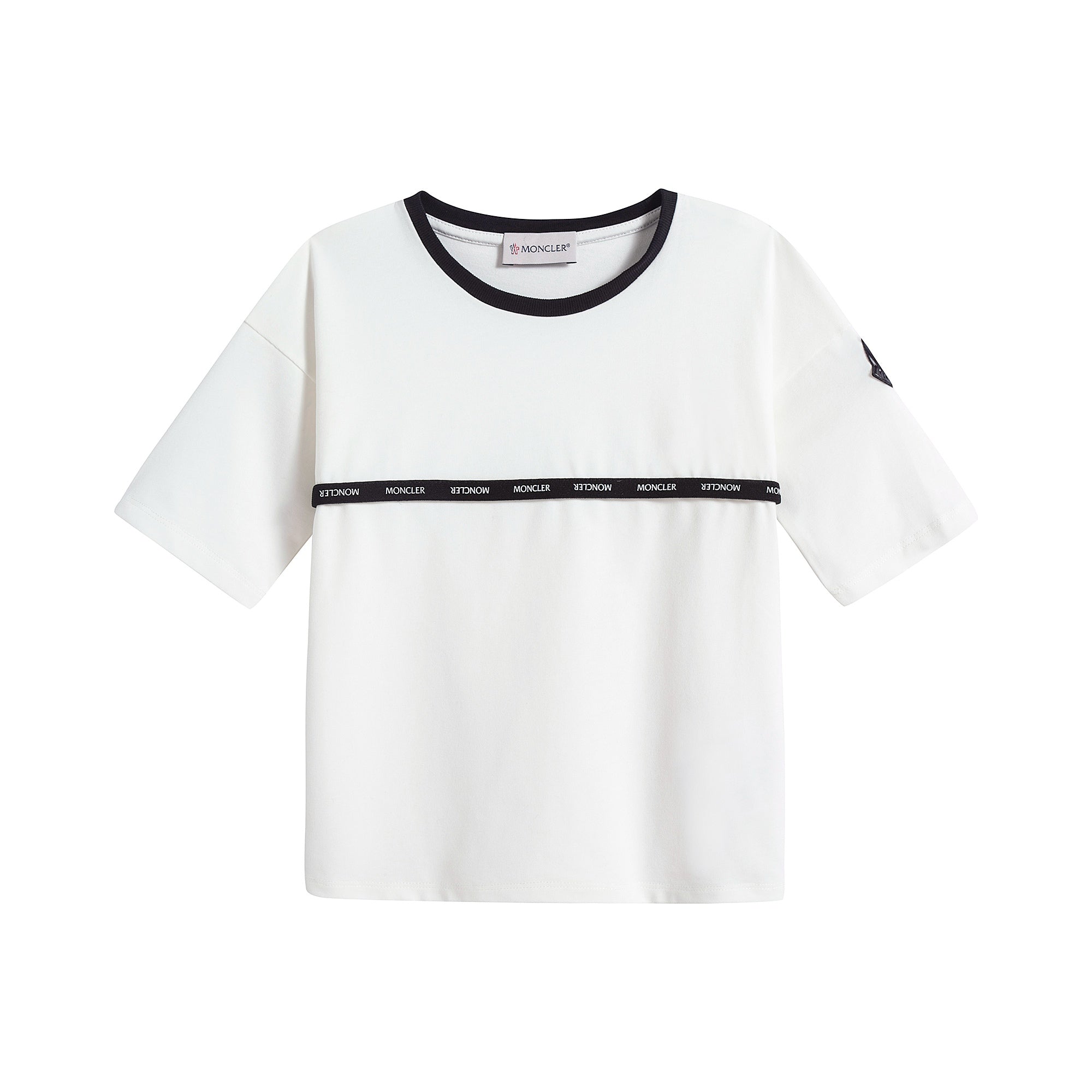 Boys & Girls White Logo Cotton T-Shirt