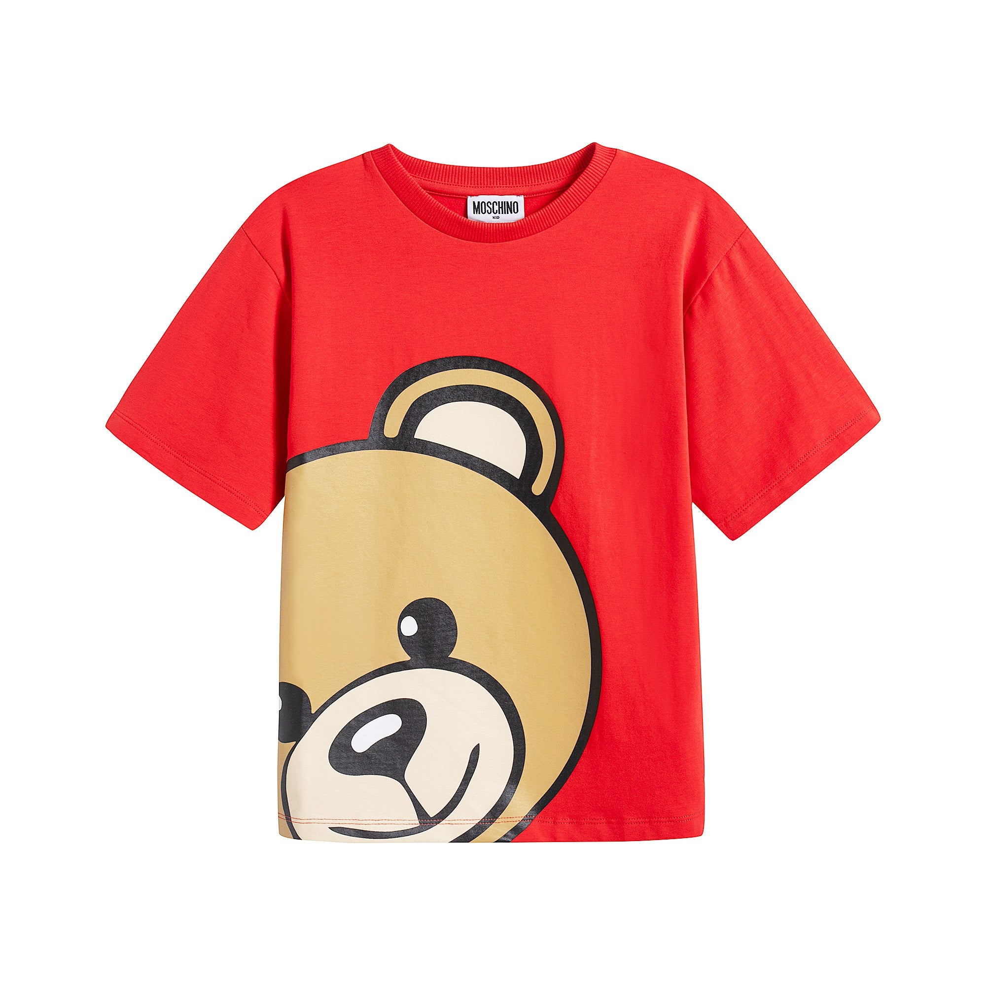 Boys & Girls Red Bear Cotton T-Shirt