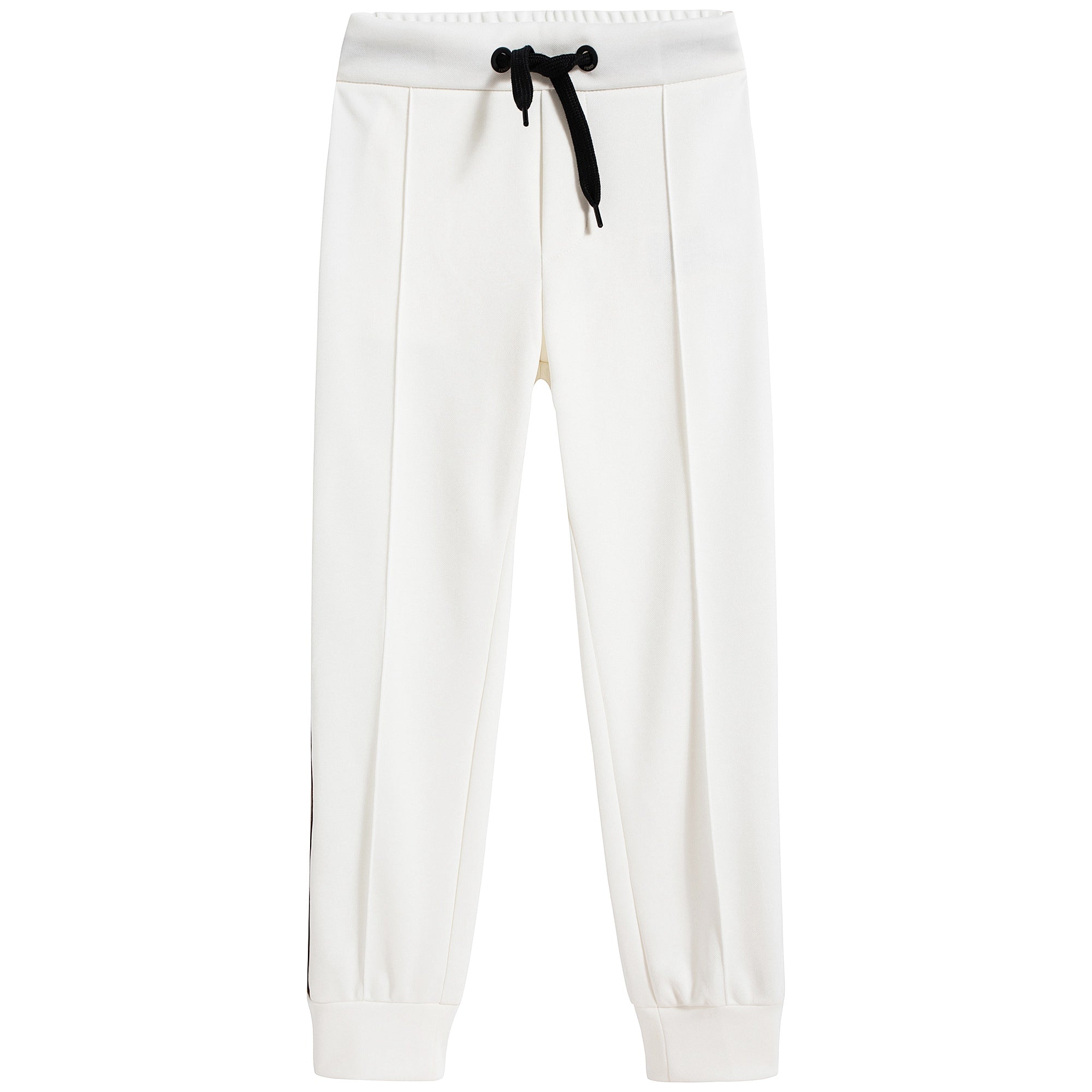 Boys White Logo Trousers