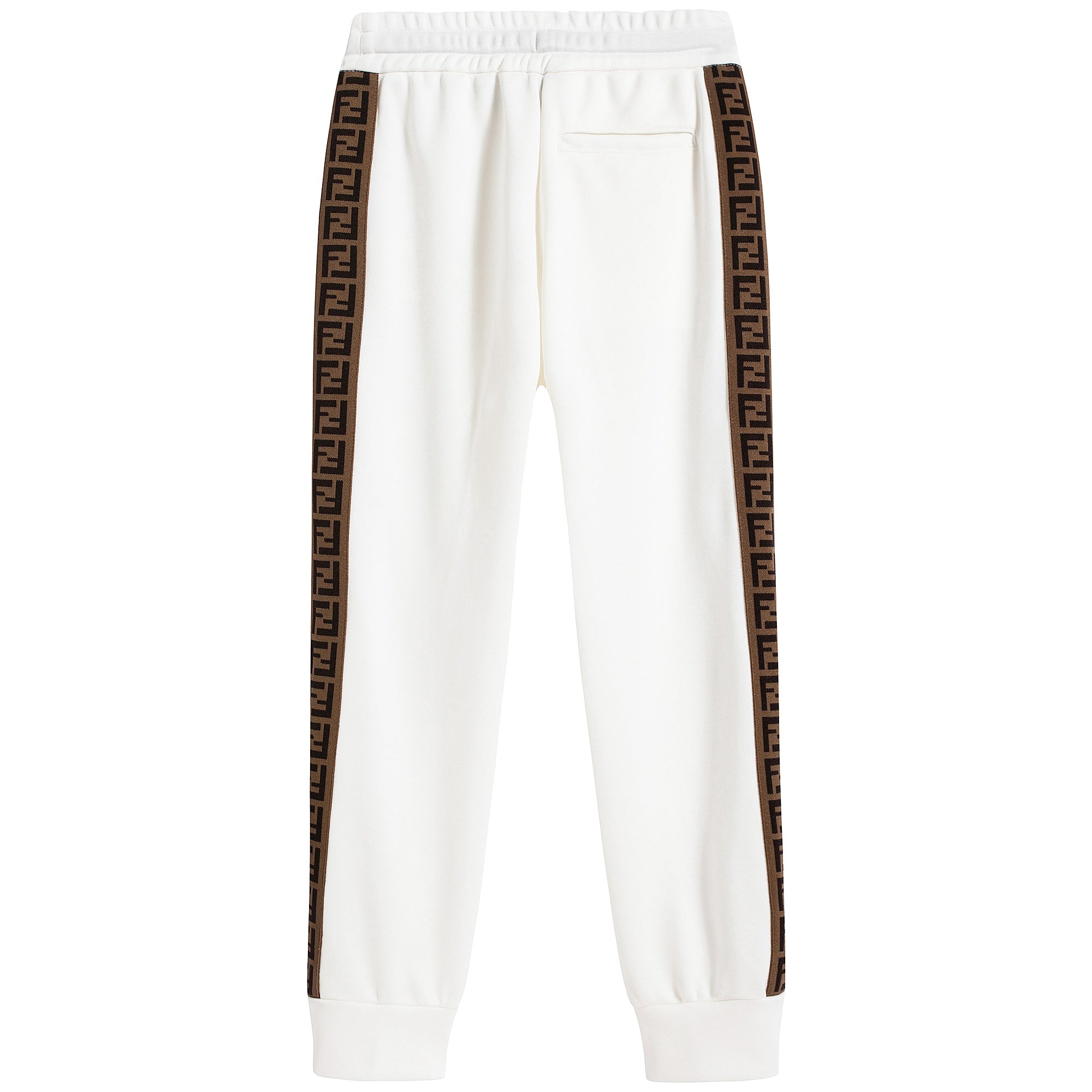 Boys White Logo Trousers