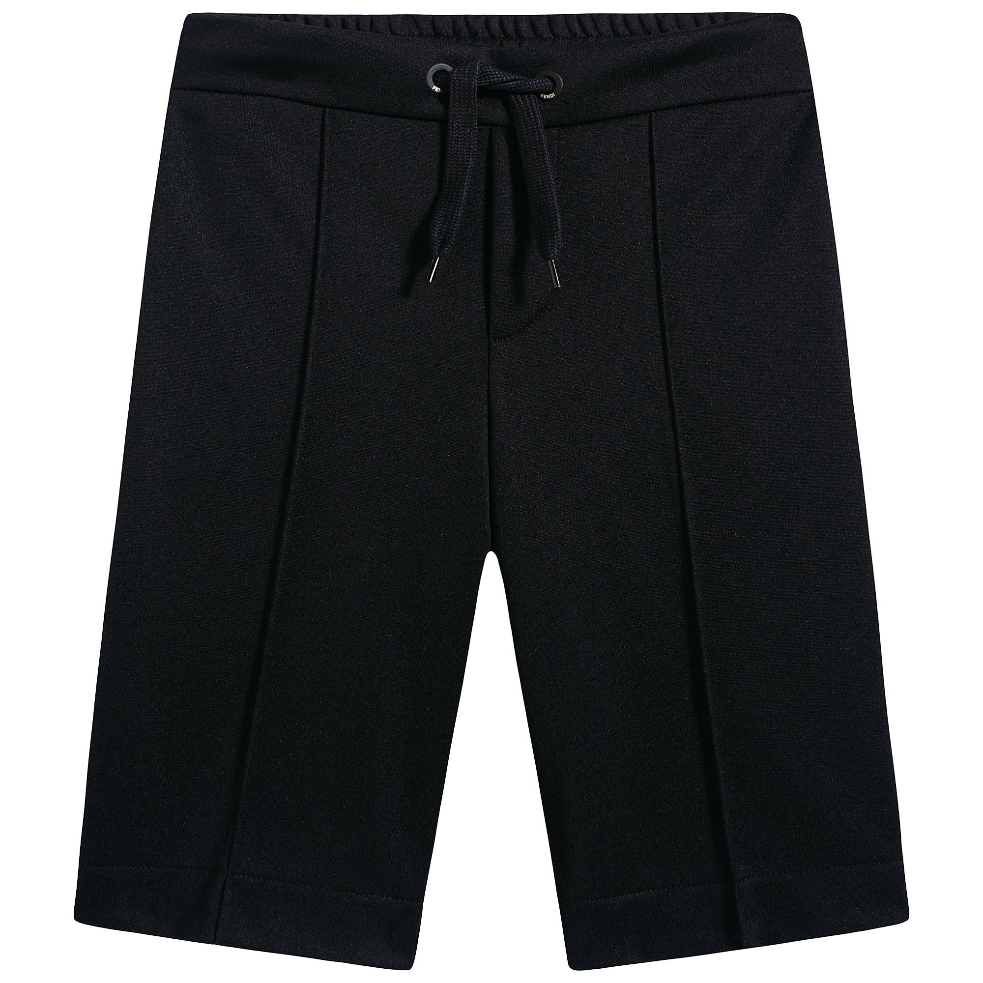 Boys Black FF Logo Shorts