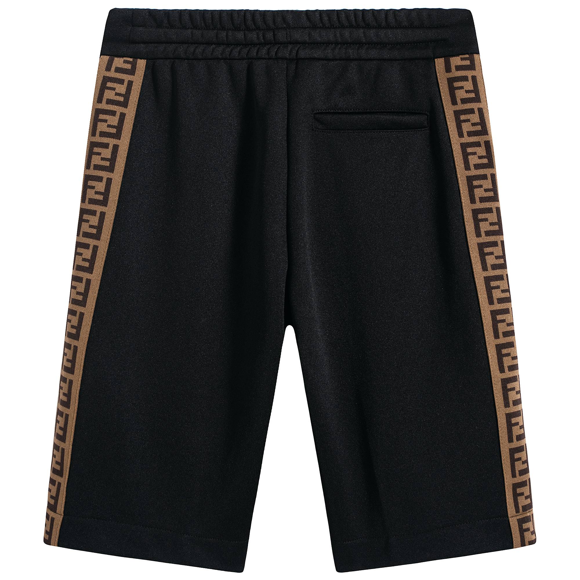 Boys Black FF Logo Shorts