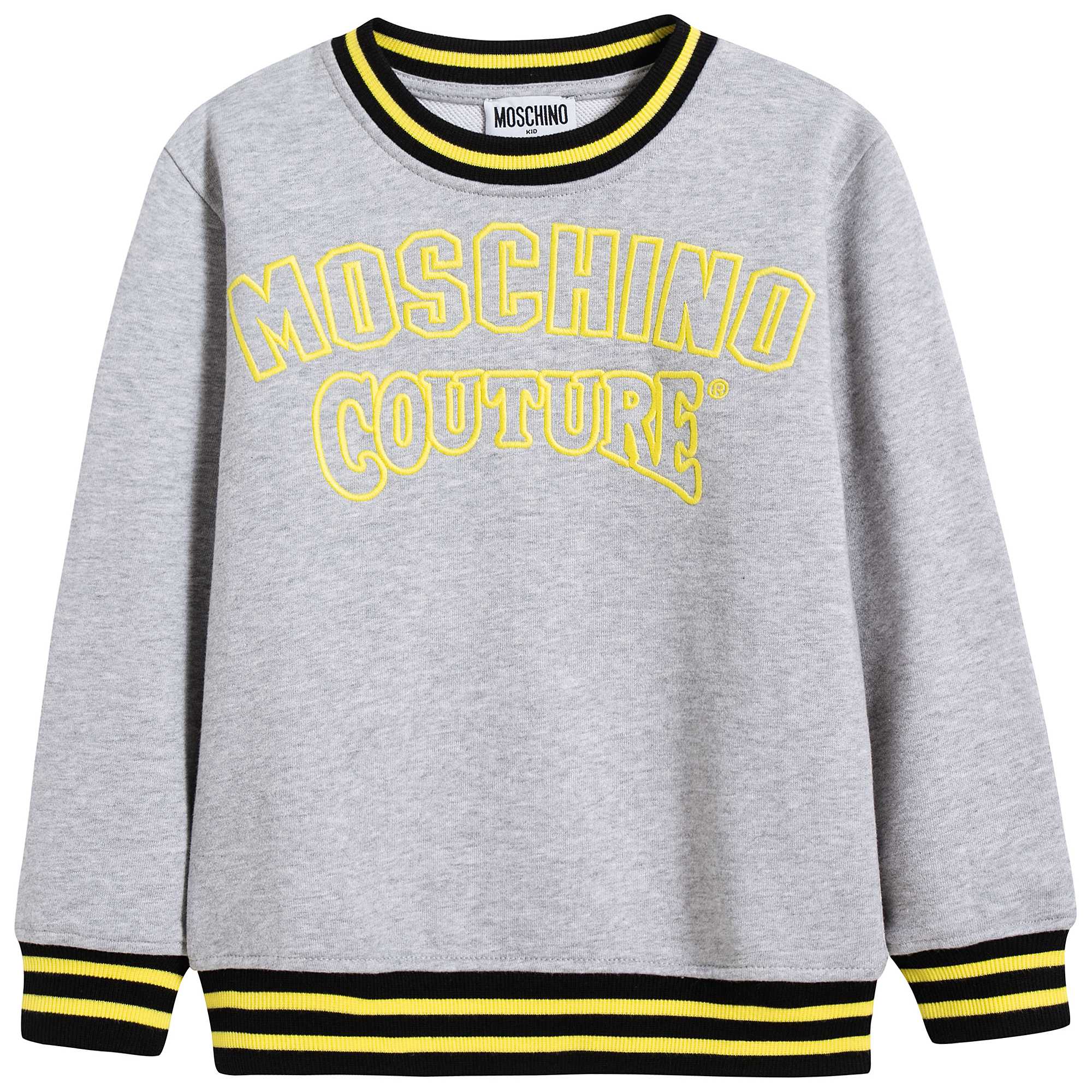 Boys Grey Logo Cotton Sweatshirt