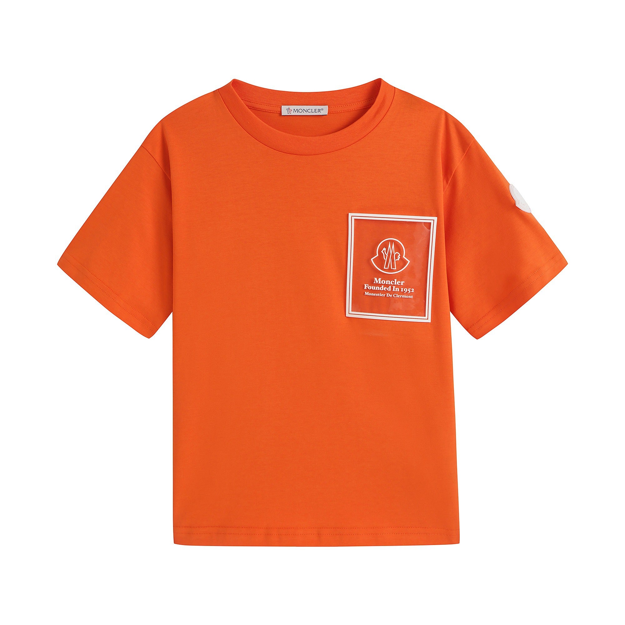 Boys & Girls Orange Logo Cotton T-Shirt