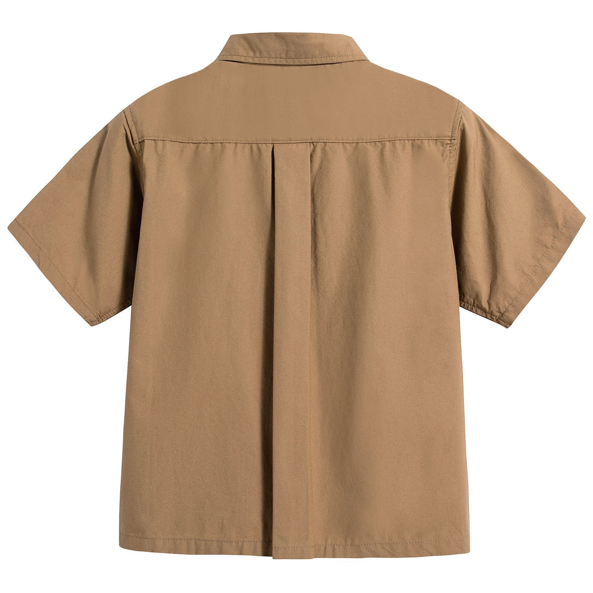 Boys & Girls Beige Flap Pocket Shirt