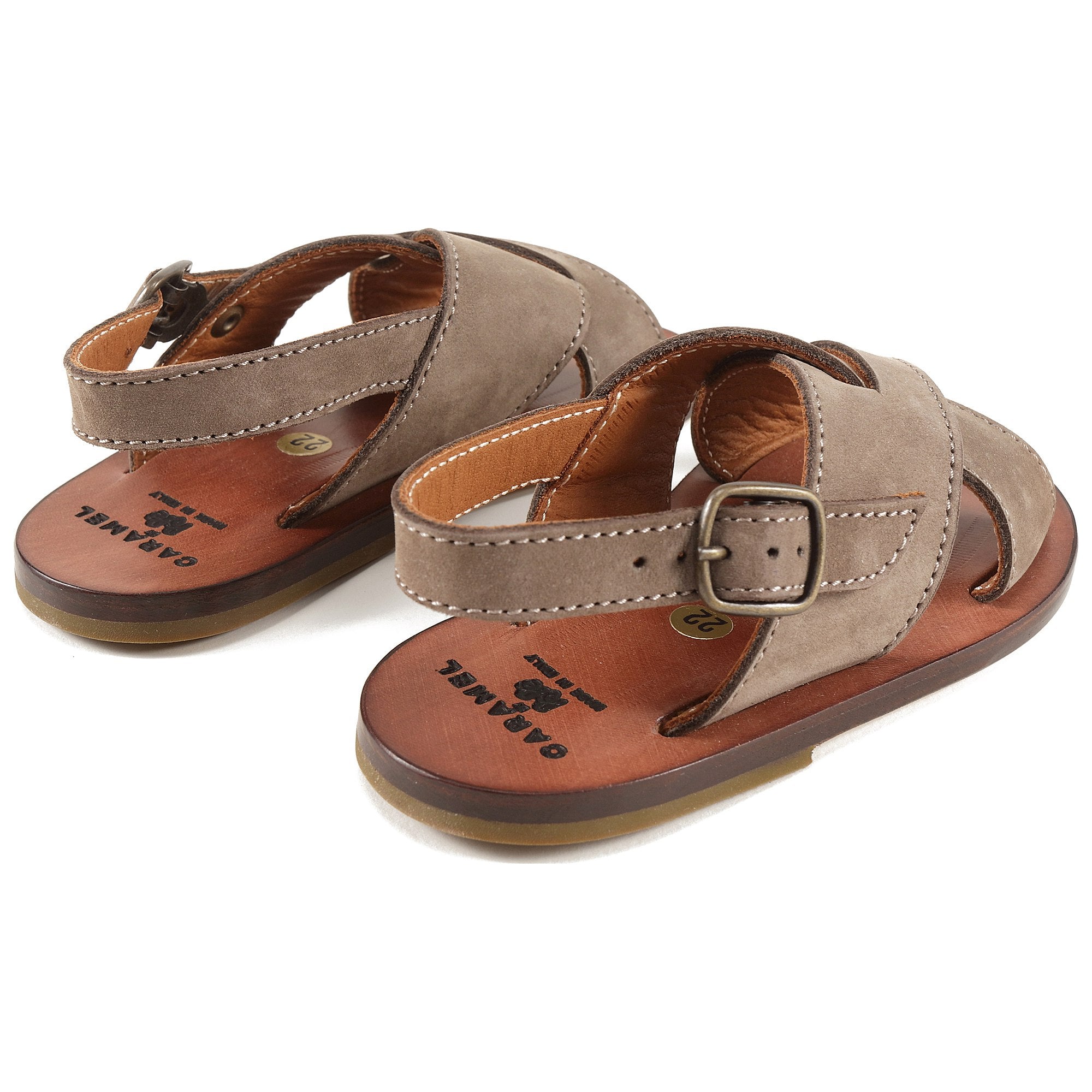 Baby Boys & Girls Brown Leather Sandals