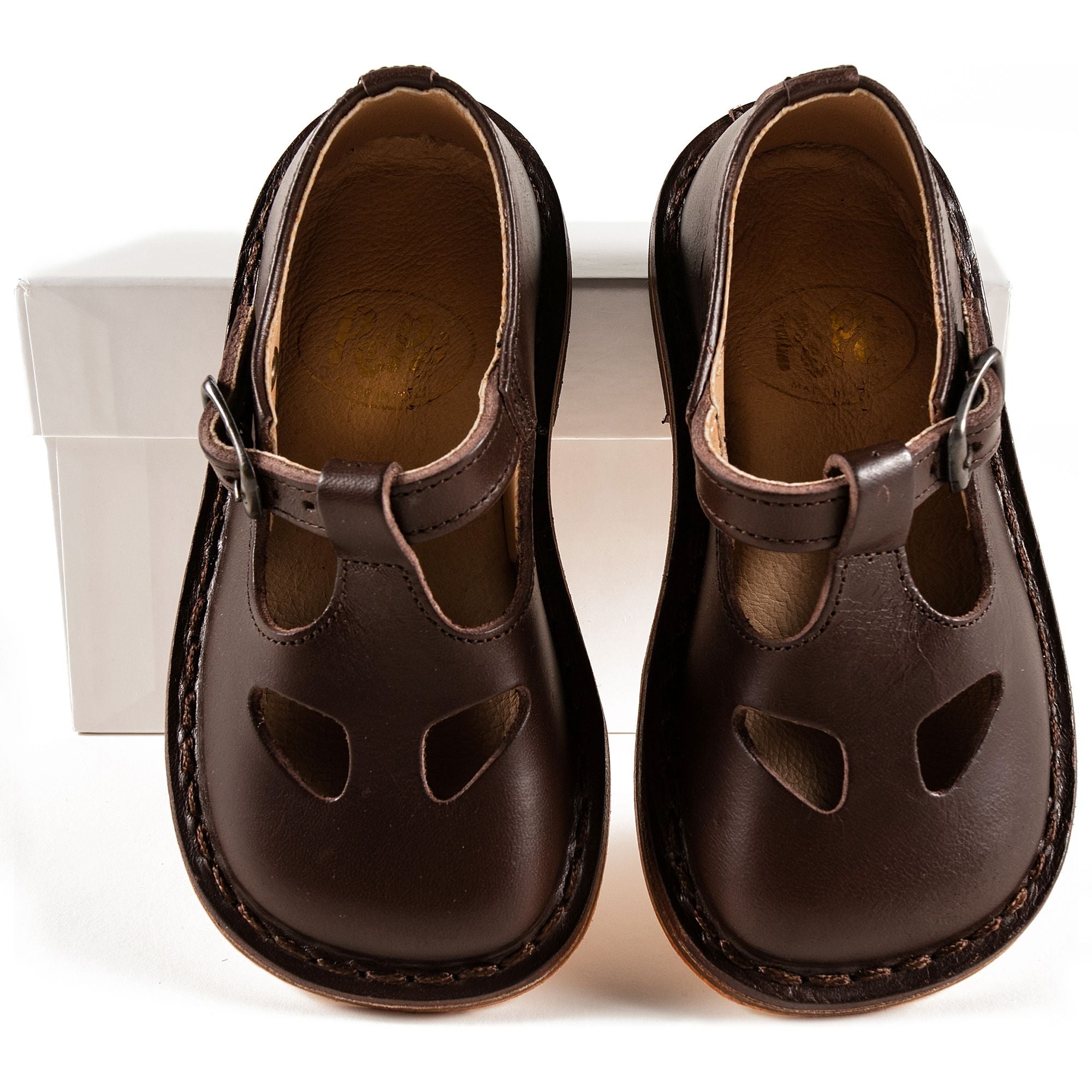 Baby Boys Brown Leather Shoes