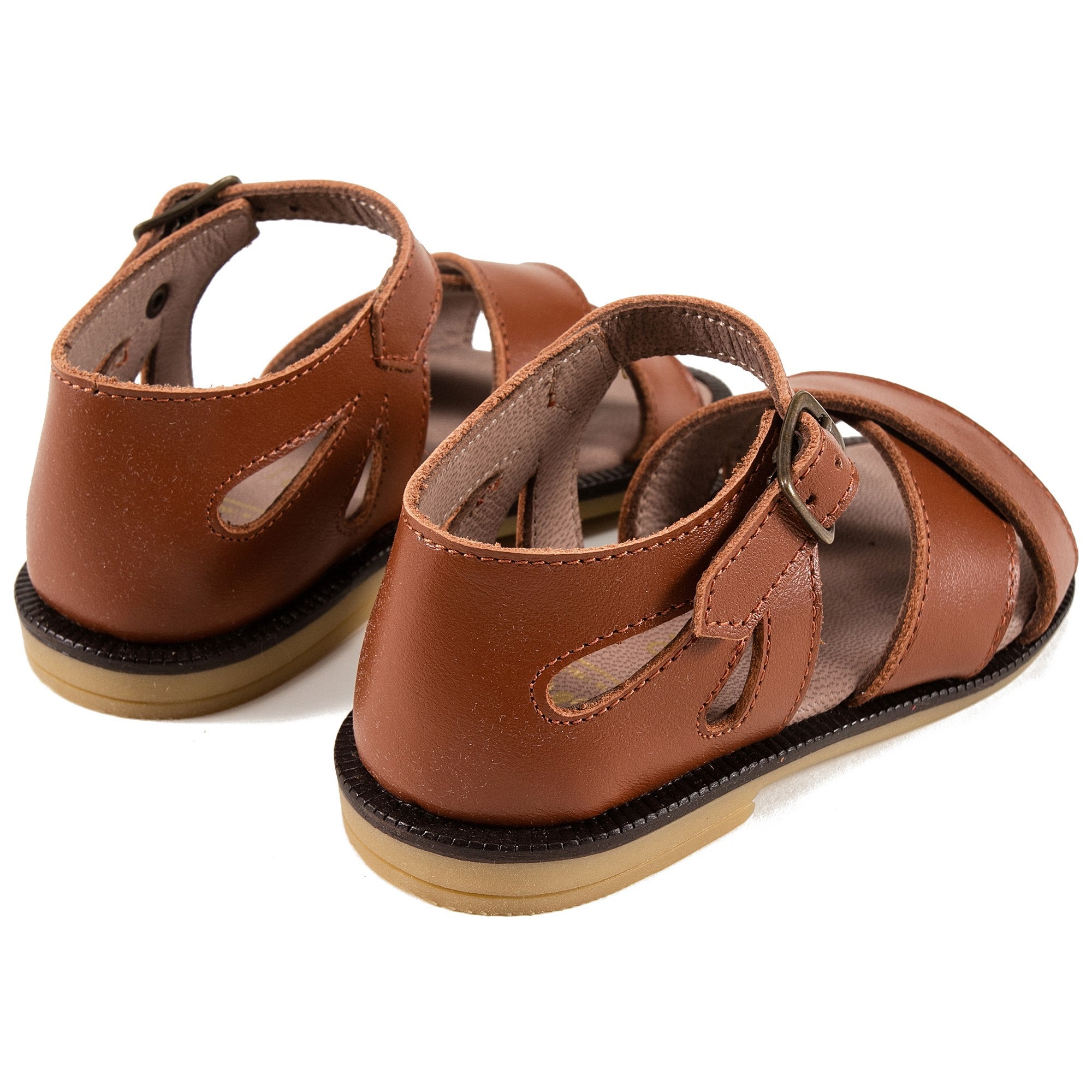 Boys Brown Leather Sandals