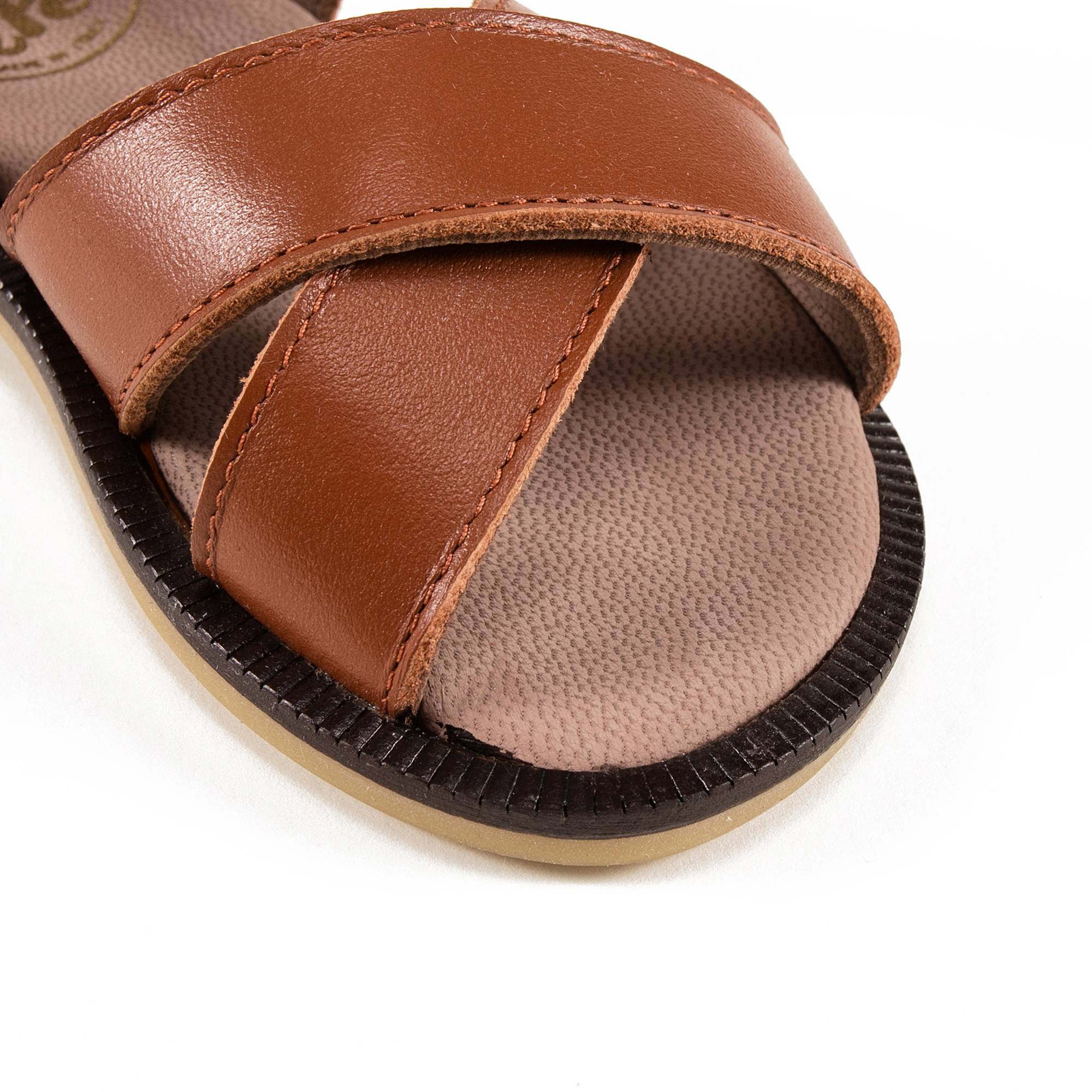 Boys Brown Leather Sandals