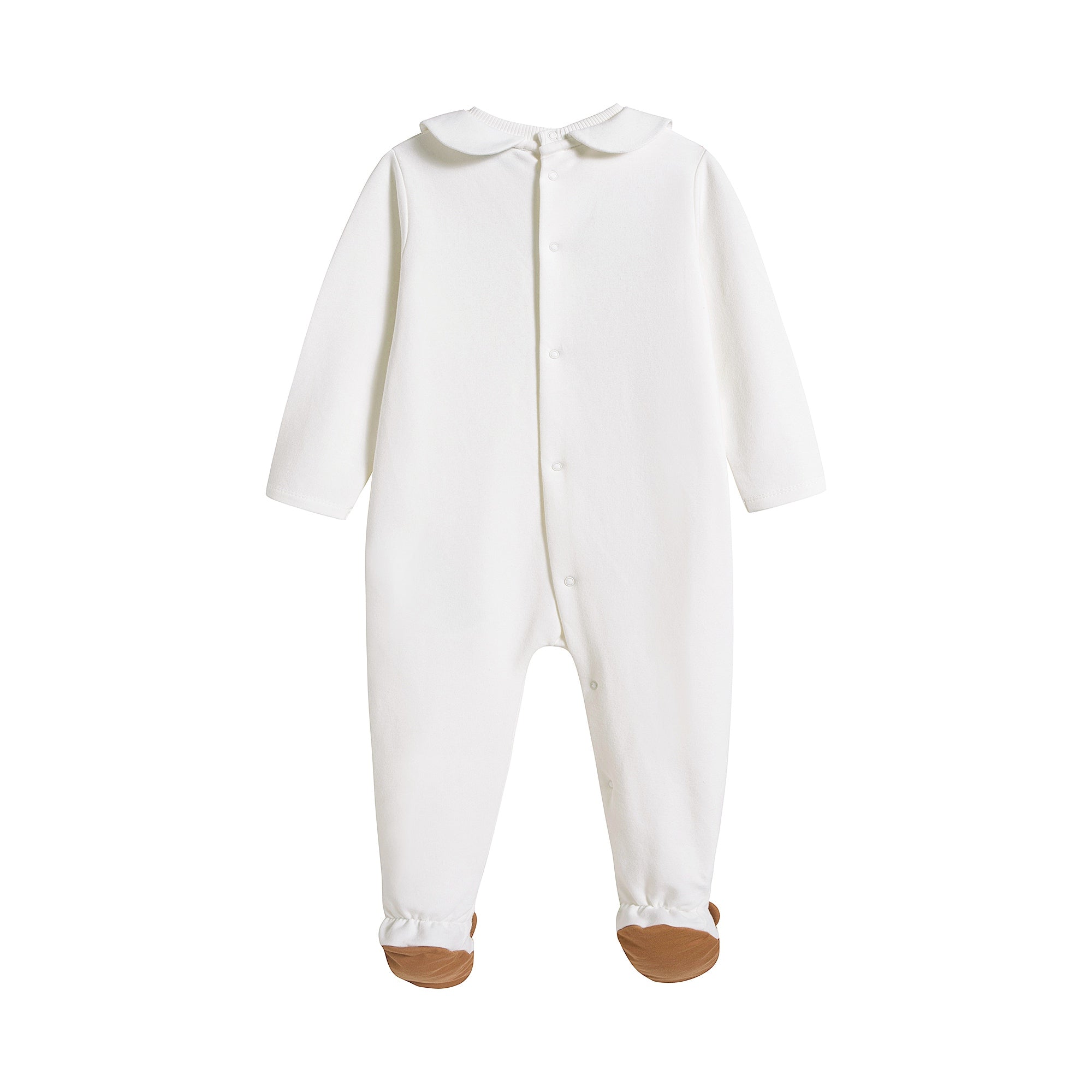 Baby Boys & Girls White Cotton Babysuit Set