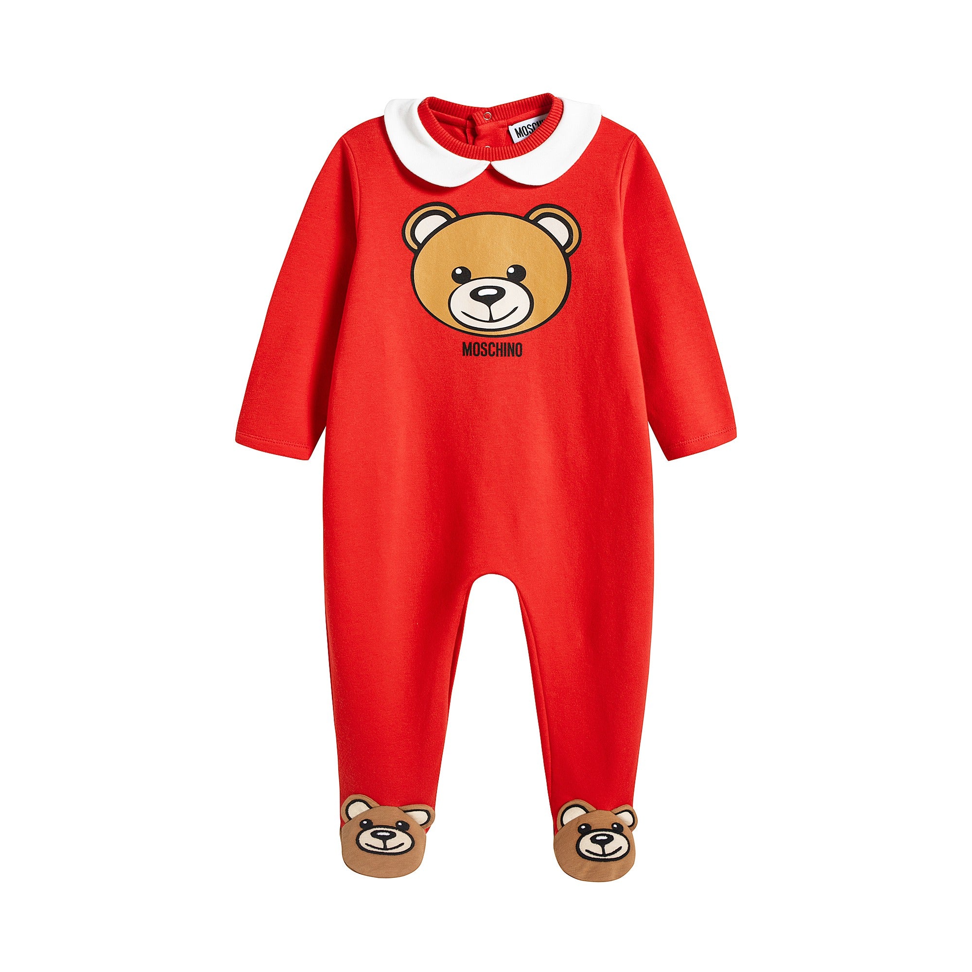 Baby Boys & Girls Red Cotton Babysuit Set