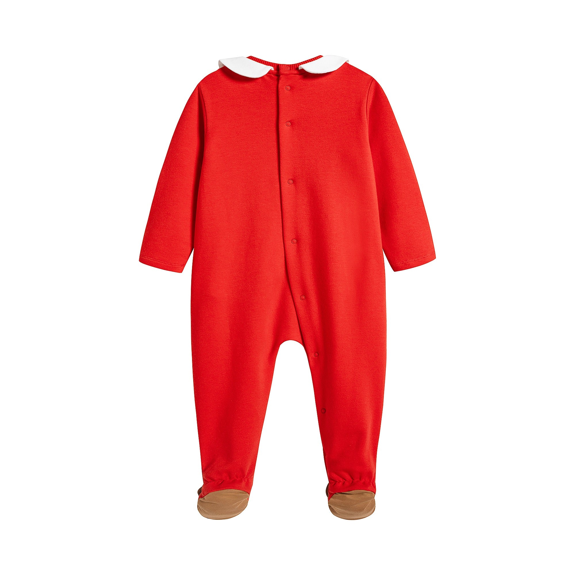 Baby Boys & Girls Red Cotton Babysuit Set