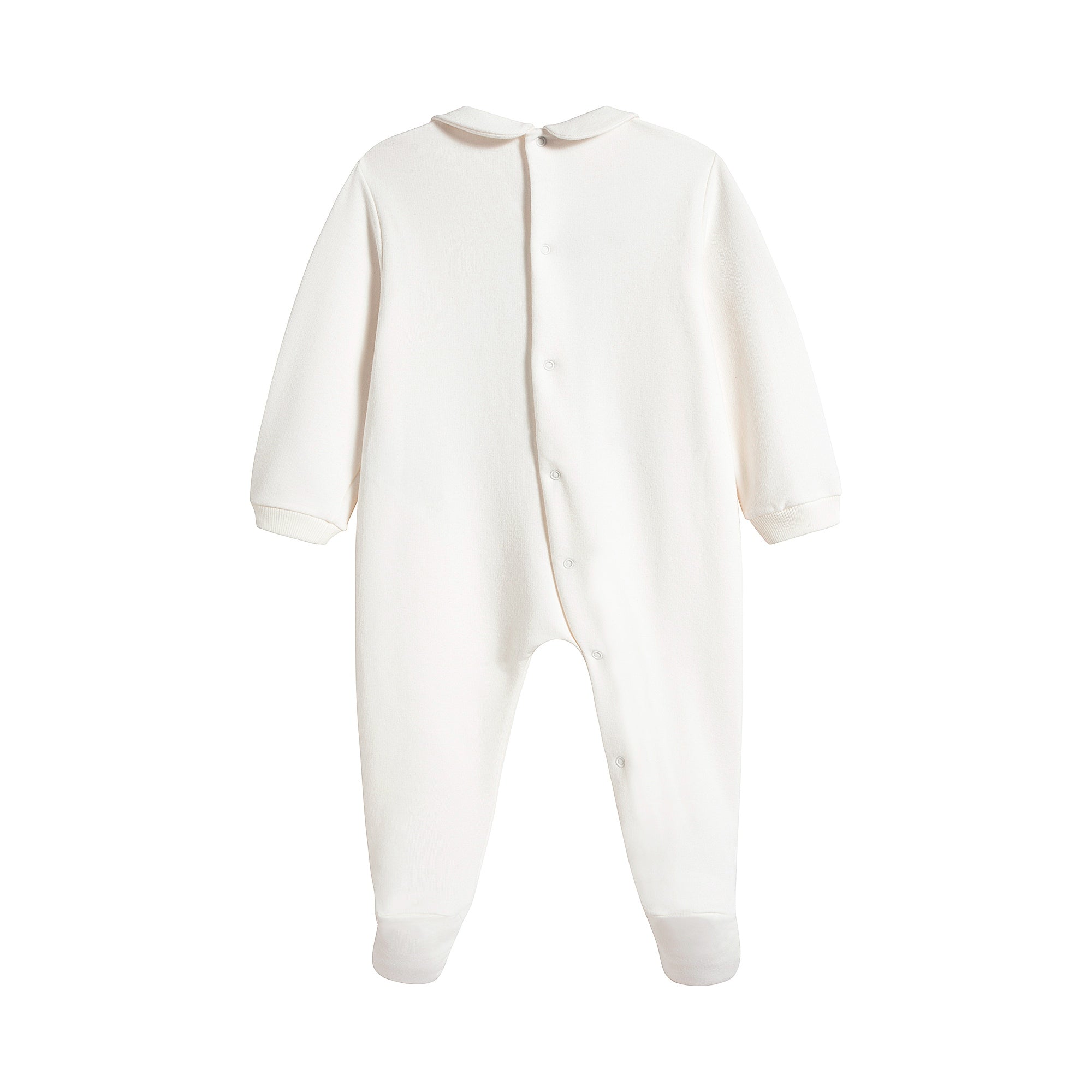 Baby Boys & Girls White Cotton Babysuit Set