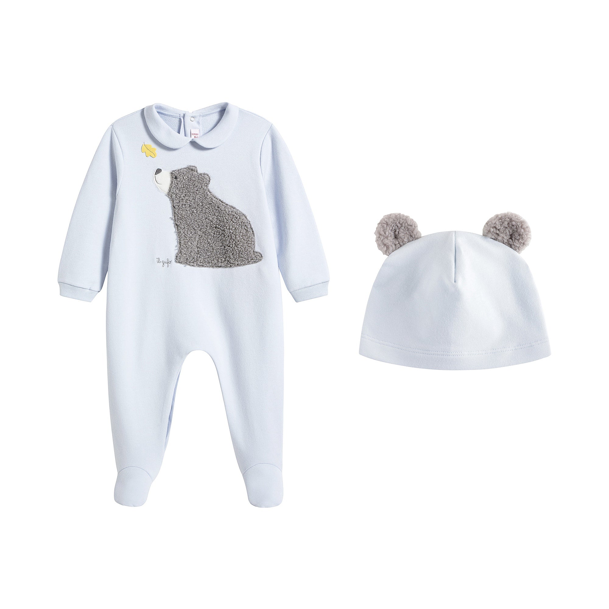 Baby Boys Blue Cotton Babysuit Set