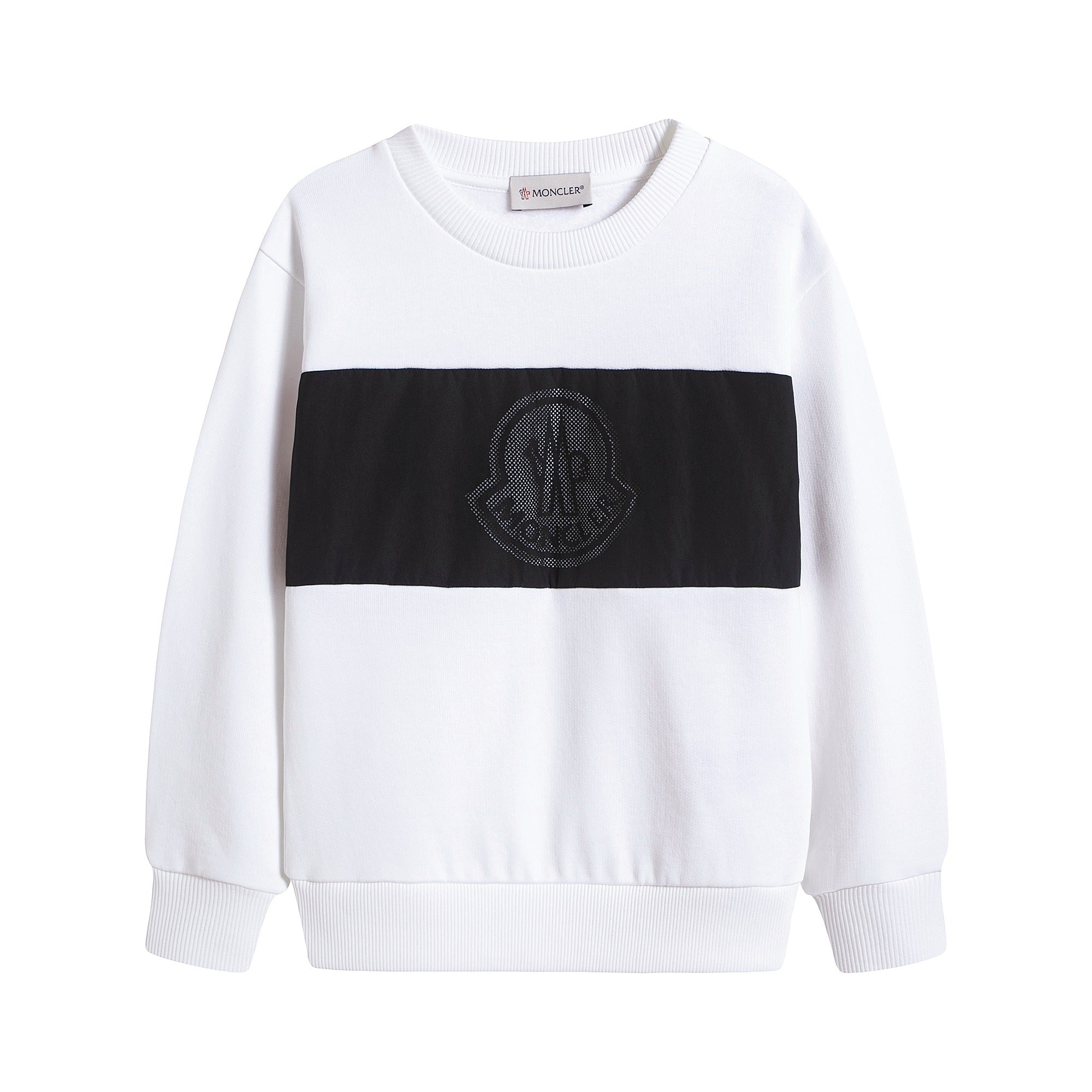 Boys & Girls White Logo Cotton Sweatshirt